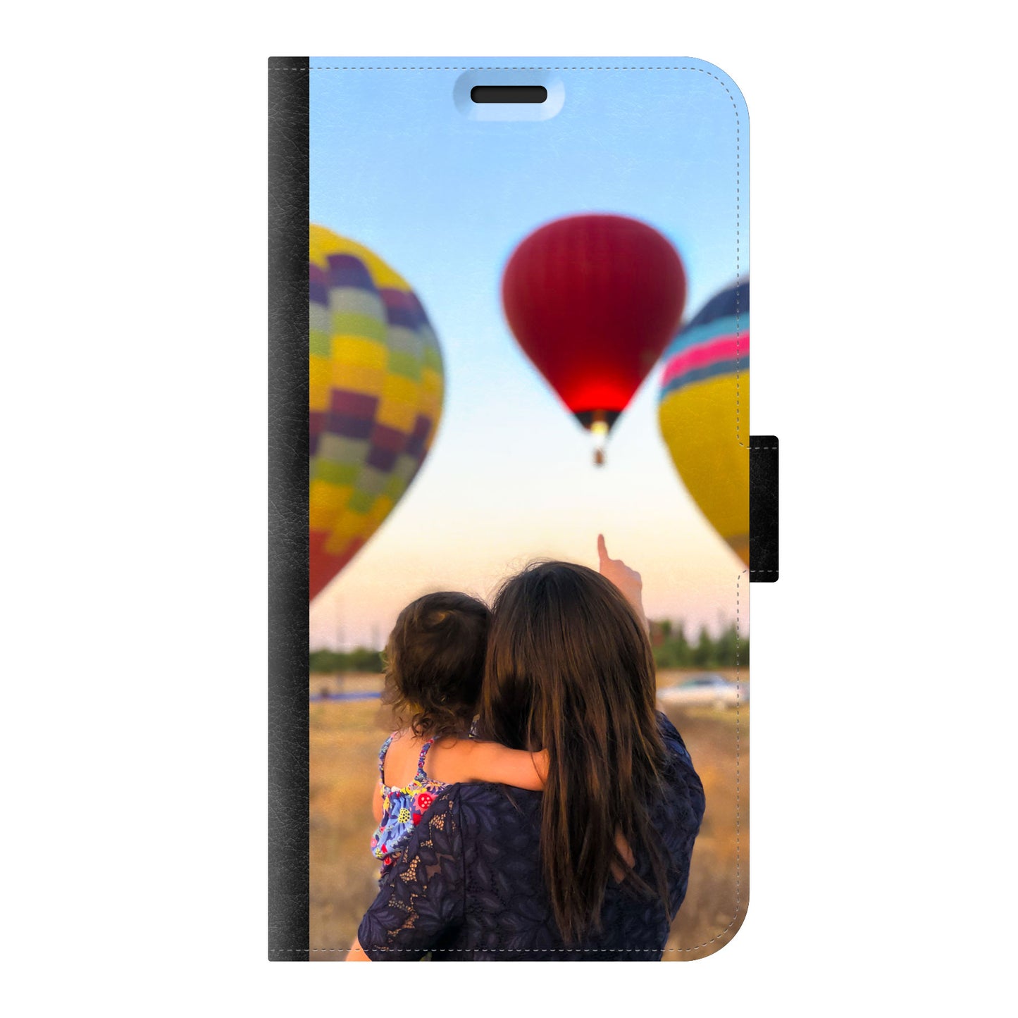 Samsung Galaxy S10e Wallet case (front printed, black)