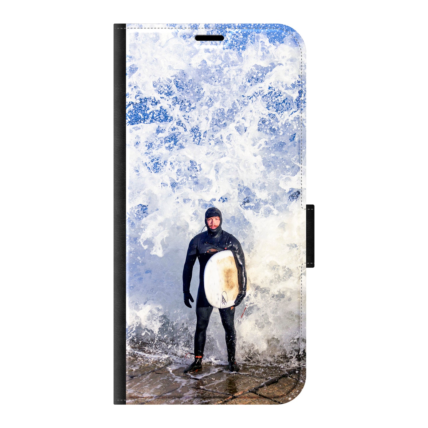 Apple iPhone 16 Pro Max Wallet case (front printed, black)