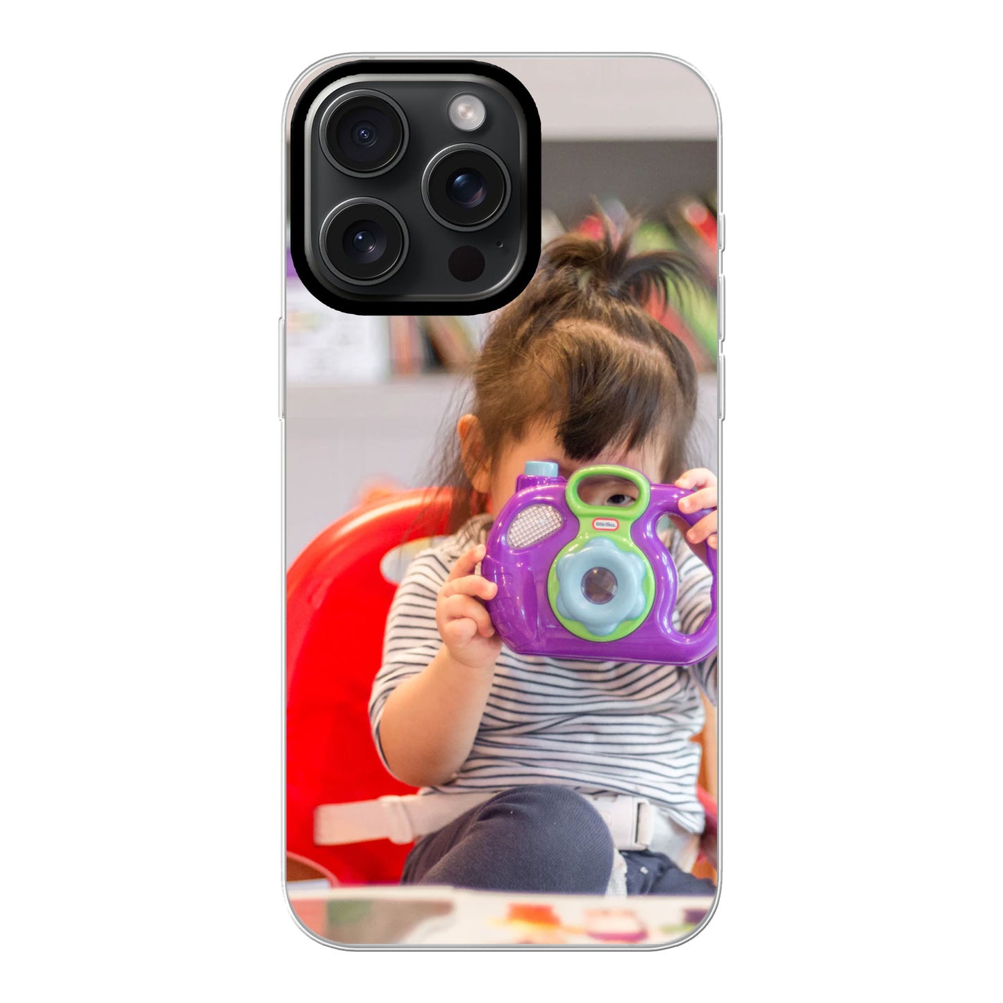 Apple iPhone 15 Pro Max Hybrid case with MagSafe (back printed, transparent)