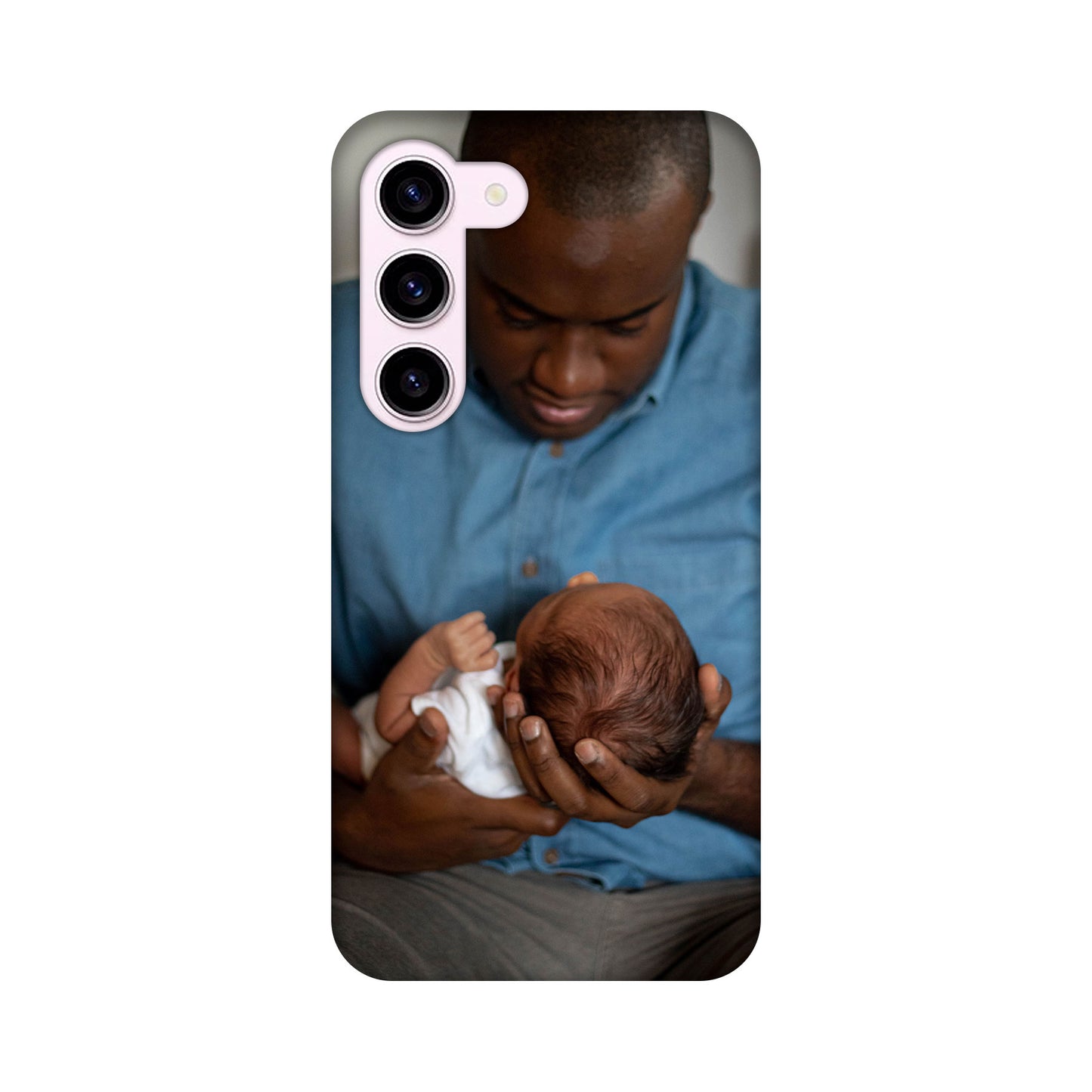 Samsung Galaxy S23 Cover Rigida Lucida con inserto in Gomma - Stampa su tutta la Superficie, Retro e Lati