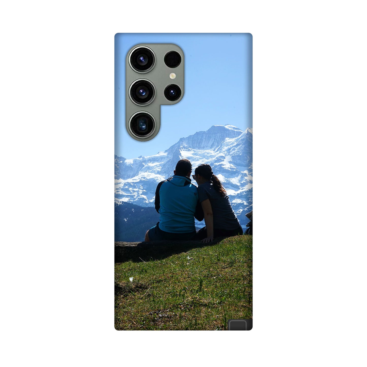 Samsung Galaxy S23 Ultra Cover Rigida Lucida con inserto in Gomma - Stampa su tutta la Superficie, Retro e Lati