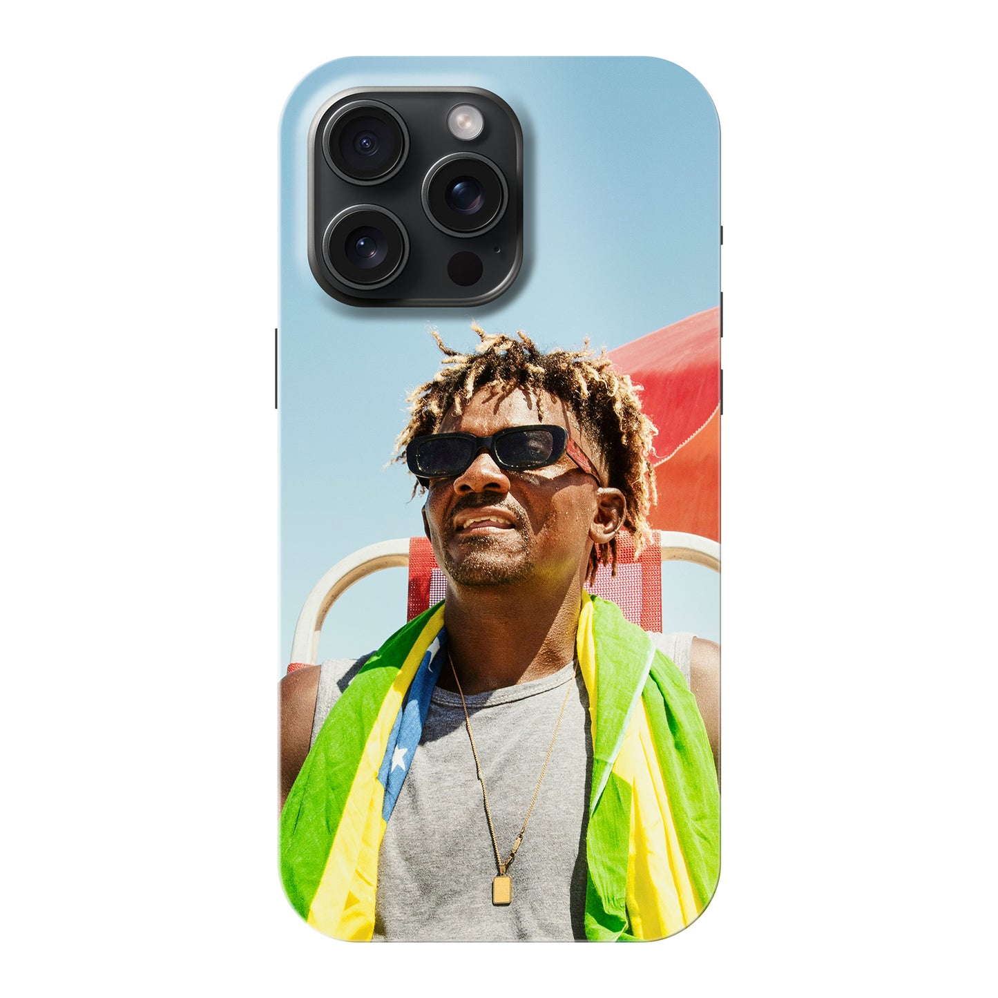 Apple iPhone 15 Pro Max Cover Rigida Lucida con inserto in Gomma - Stampa 100% su Retro e Lati