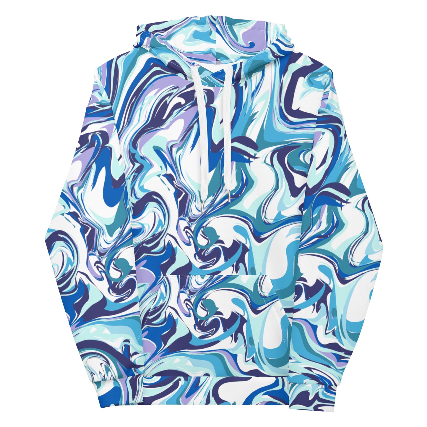 Onde Blu - Felpa Unisex con Cappuccio