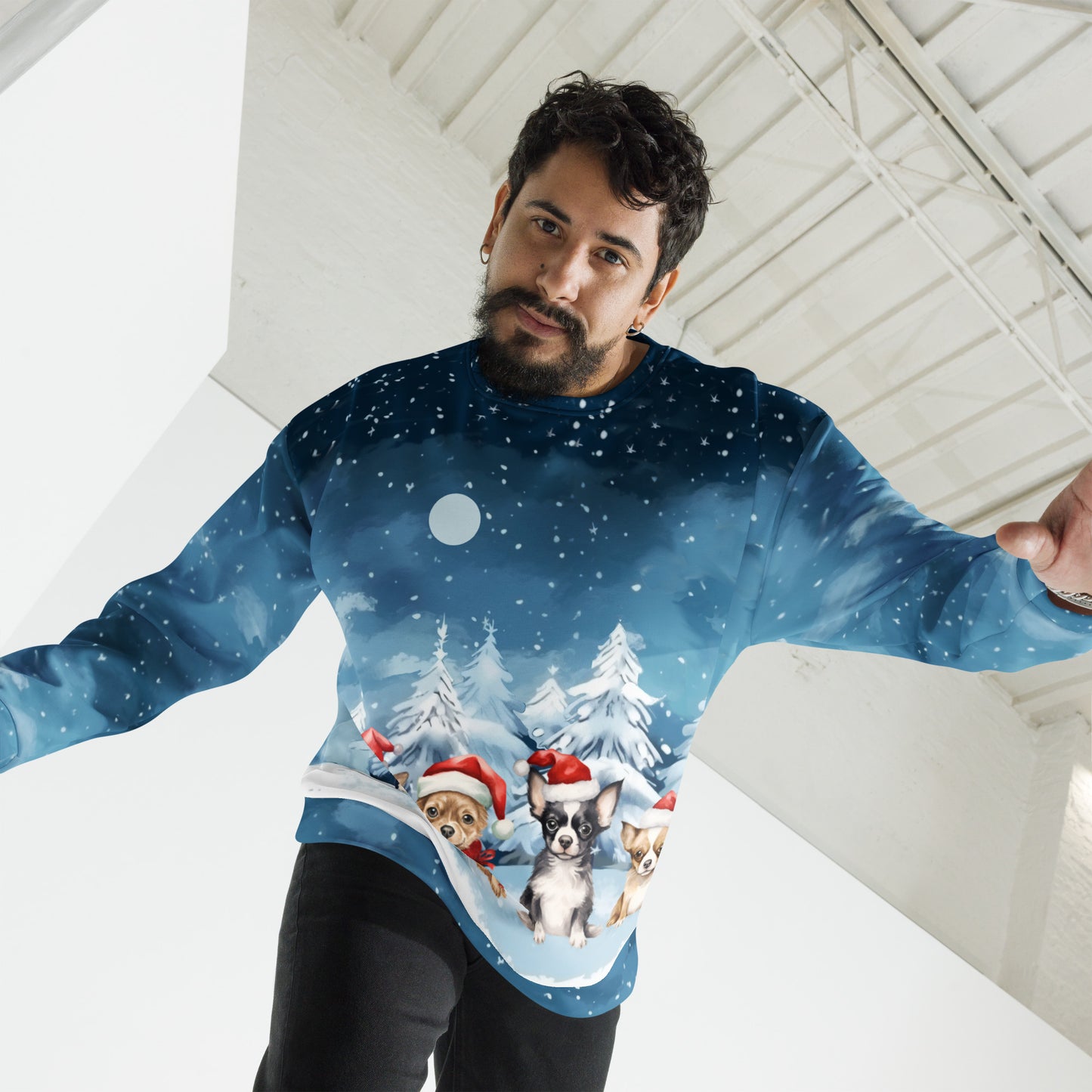 Christmas Dogs - Felpa Unisex Girocollo