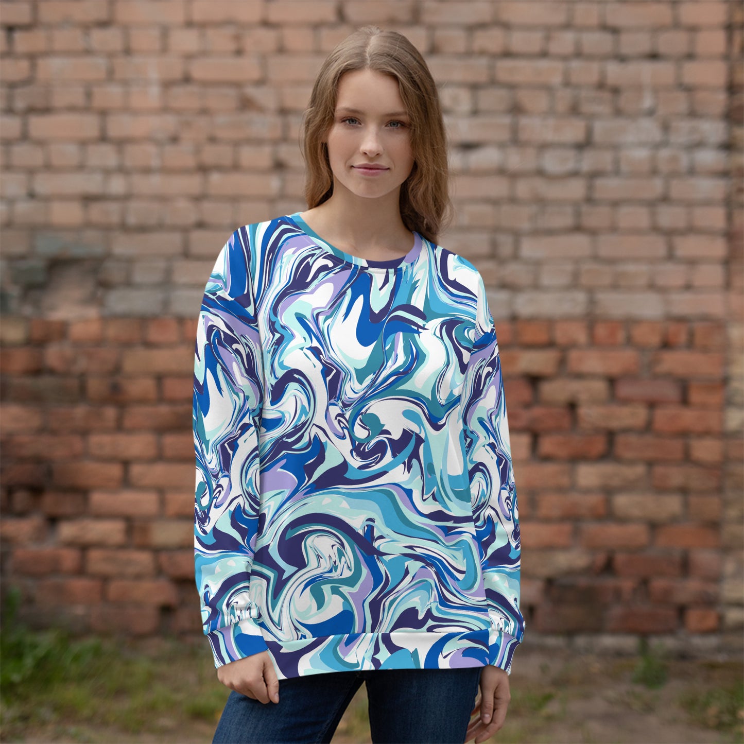 Onde Blu - Felpa Unisex Girocollo