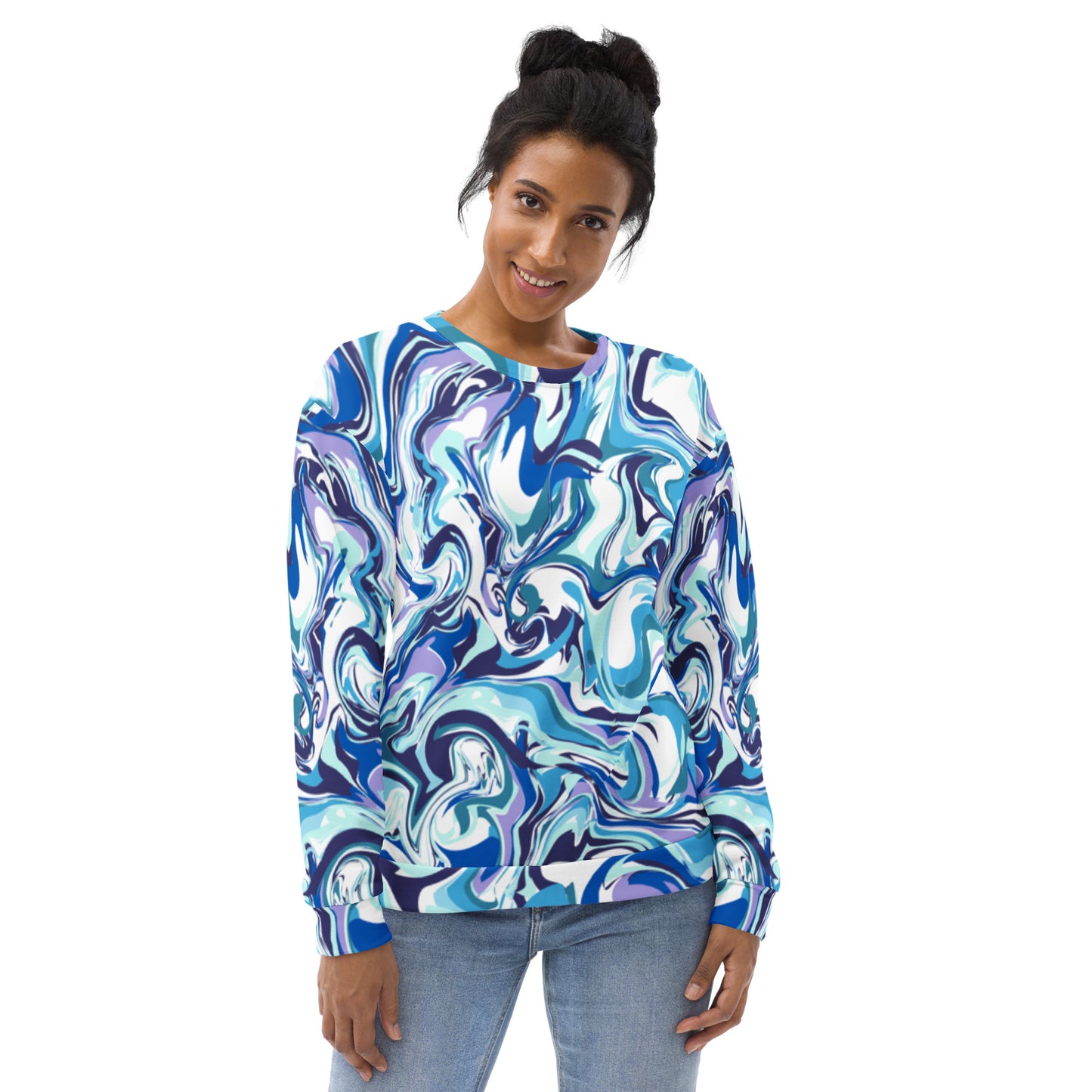 Onde Blu - Felpa Unisex Girocollo