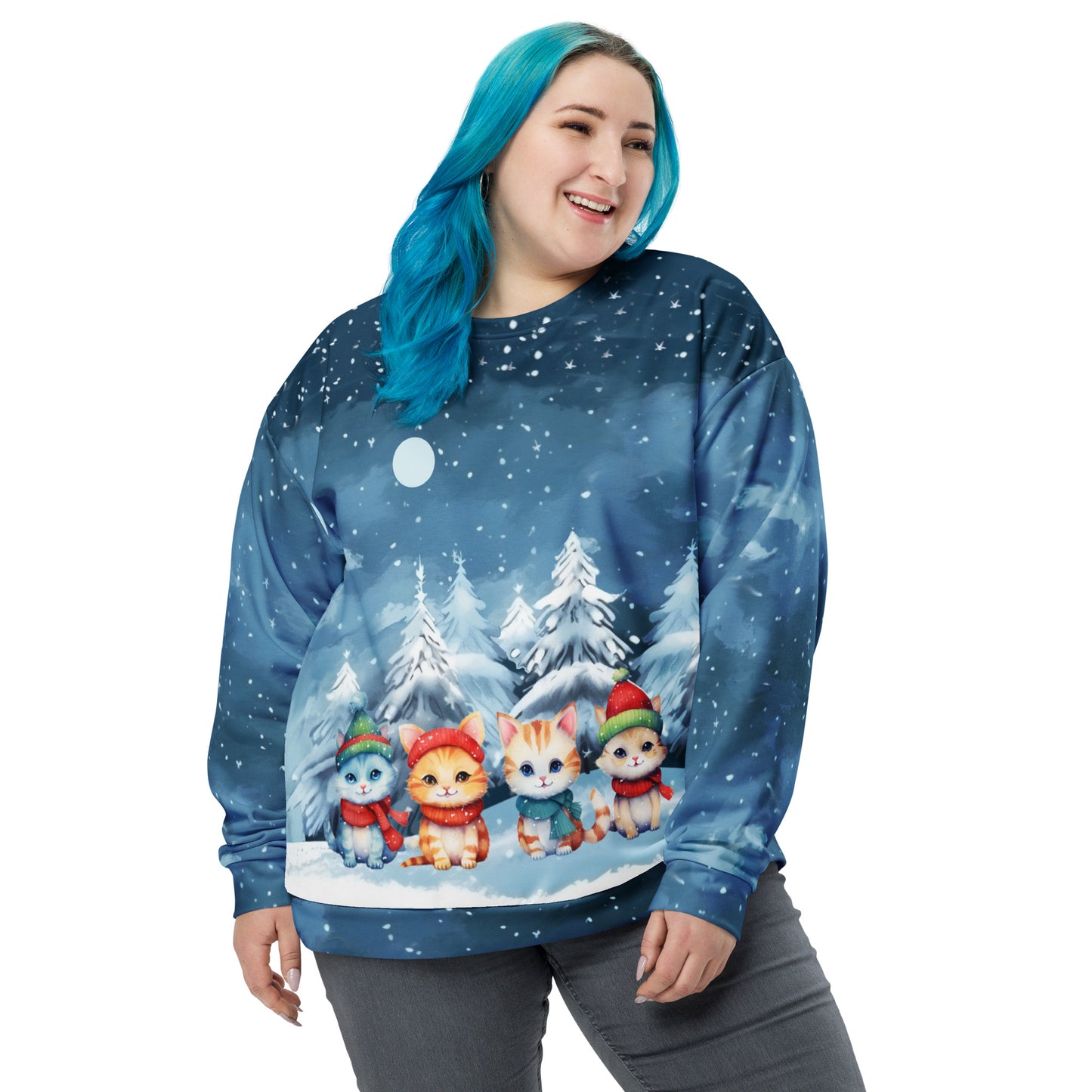 Christmas Cats - Felpa Unisex Girocollo