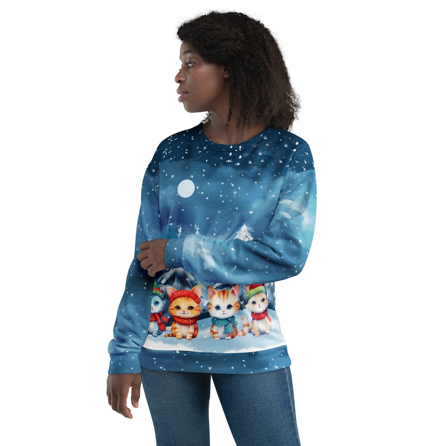 Christmas Cats - Felpa Unisex Girocollo