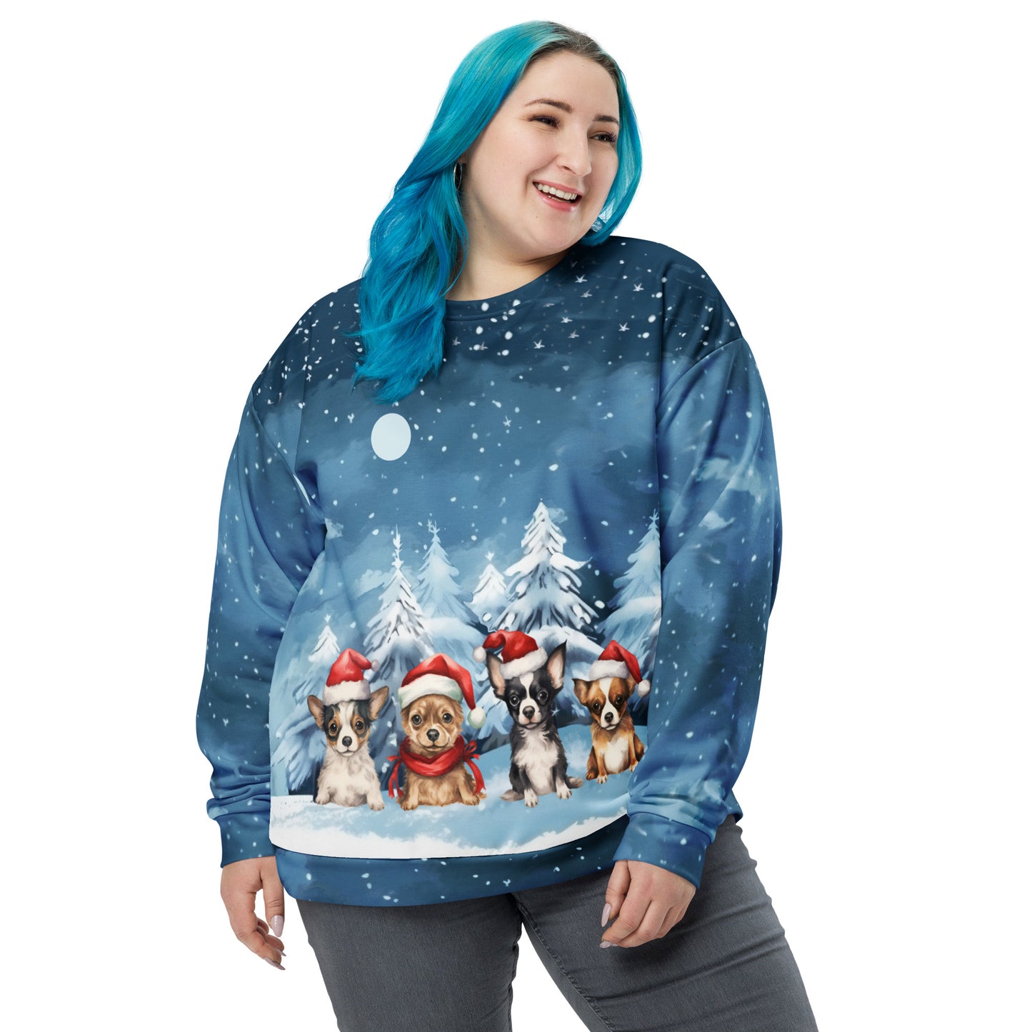 Christmas Dogs - Felpa Unisex Girocollo