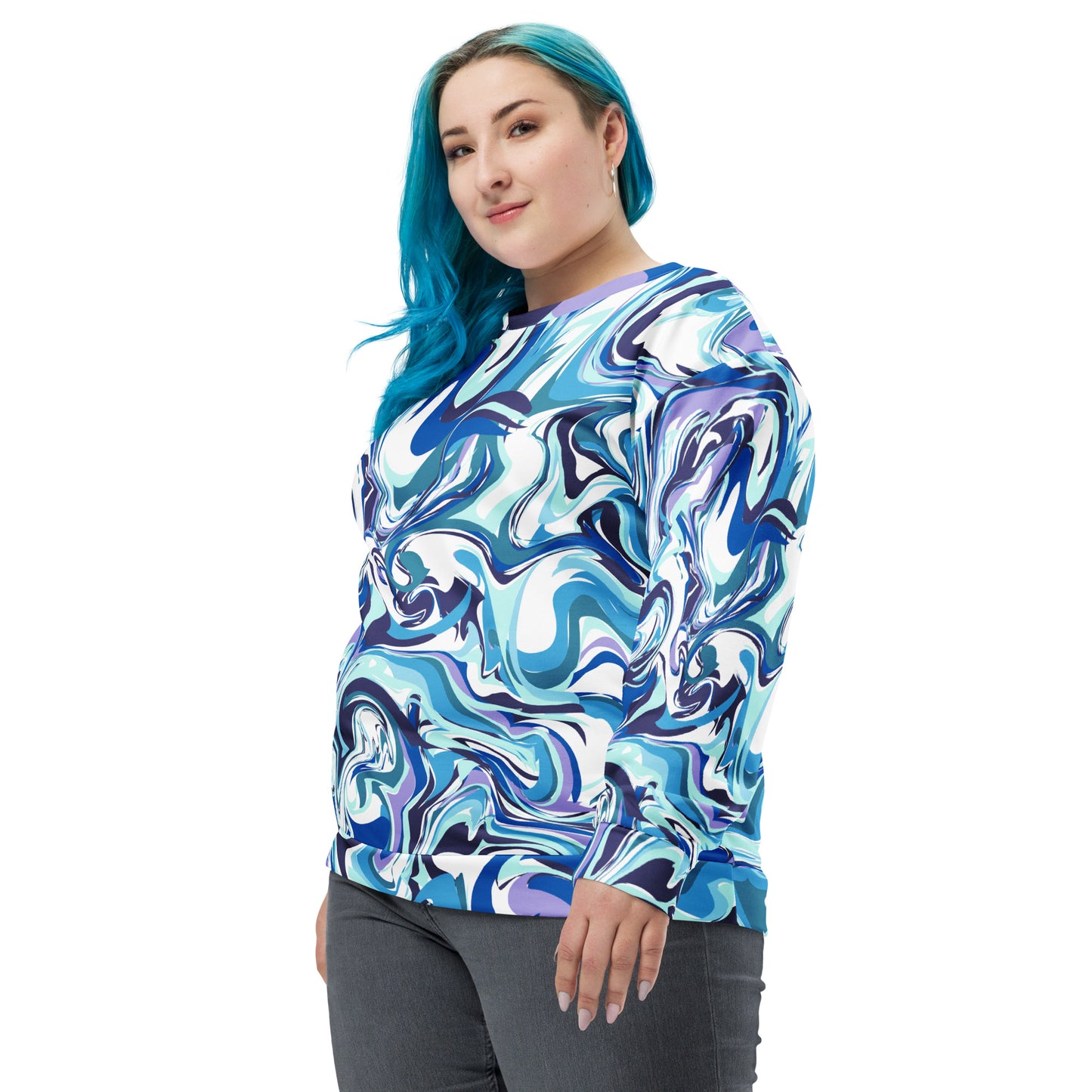 Onde Blu - Felpa Unisex Girocollo