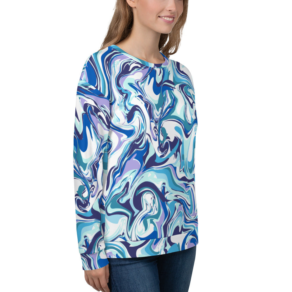 Onde Blu - Felpa Unisex Girocollo