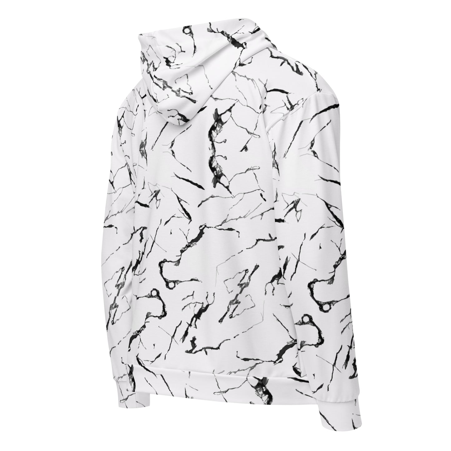 Marble - Felpa Unisex con Cappuccio e Zip