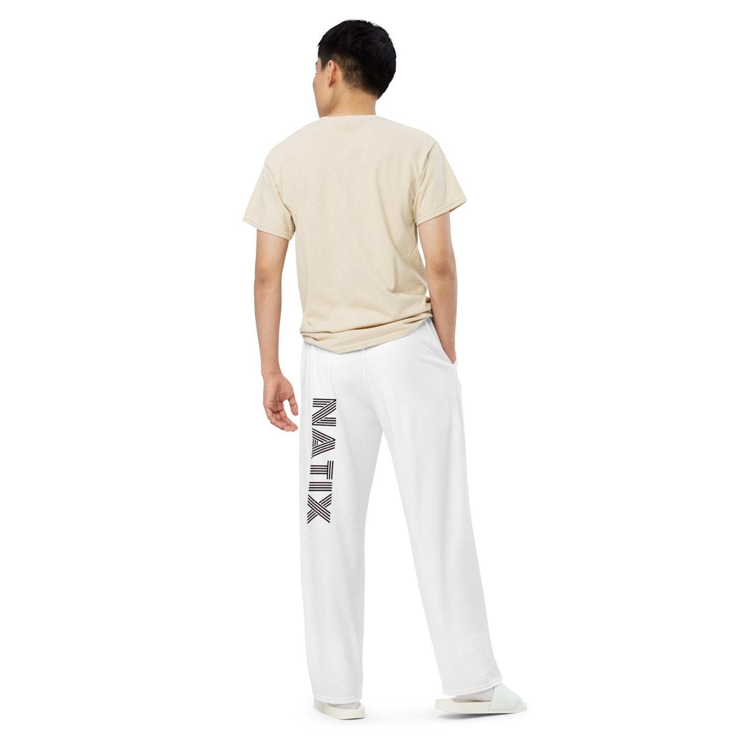 N° 1 ---All-over print unisex wide-leg pants