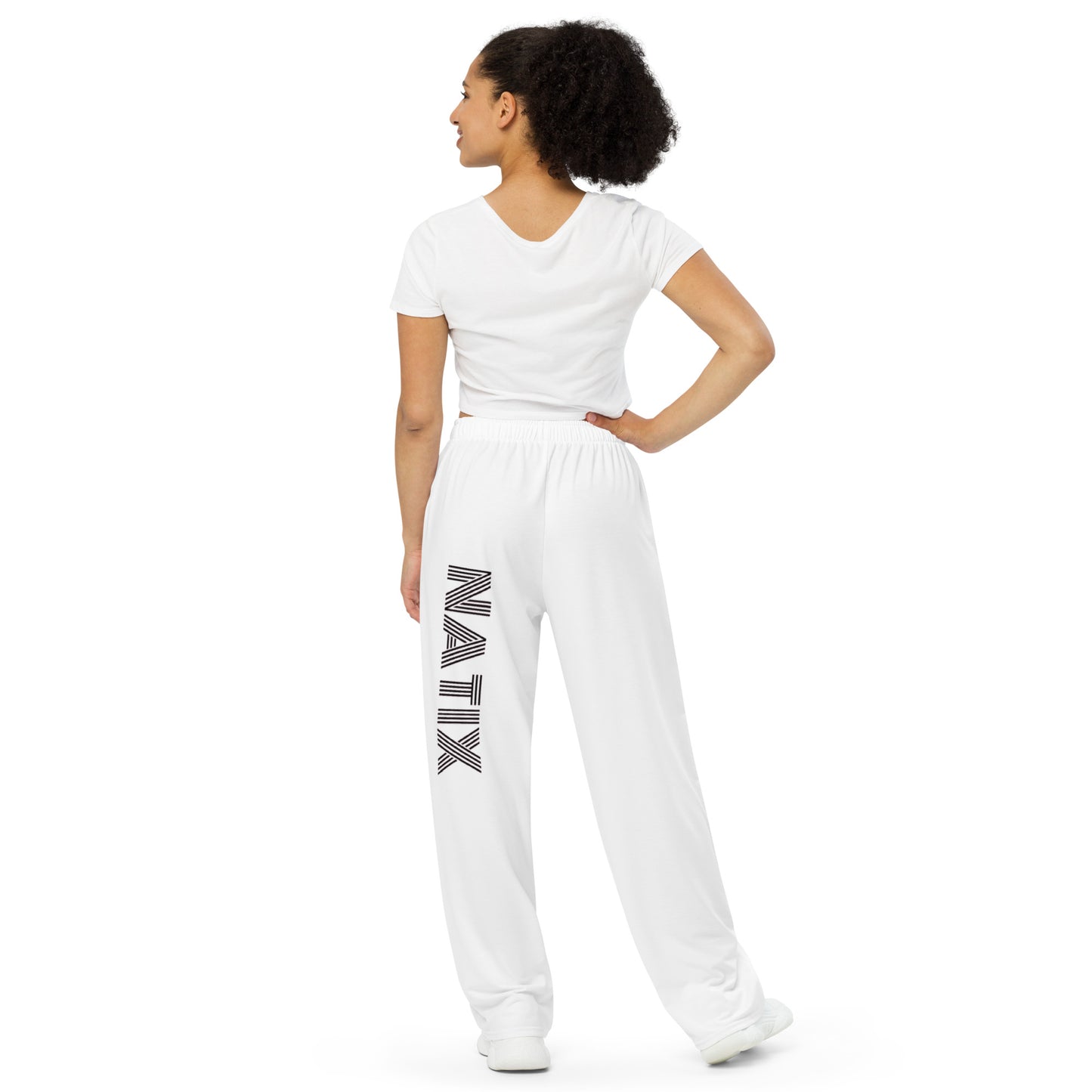 N° 1 ---All-over print unisex wide-leg pants