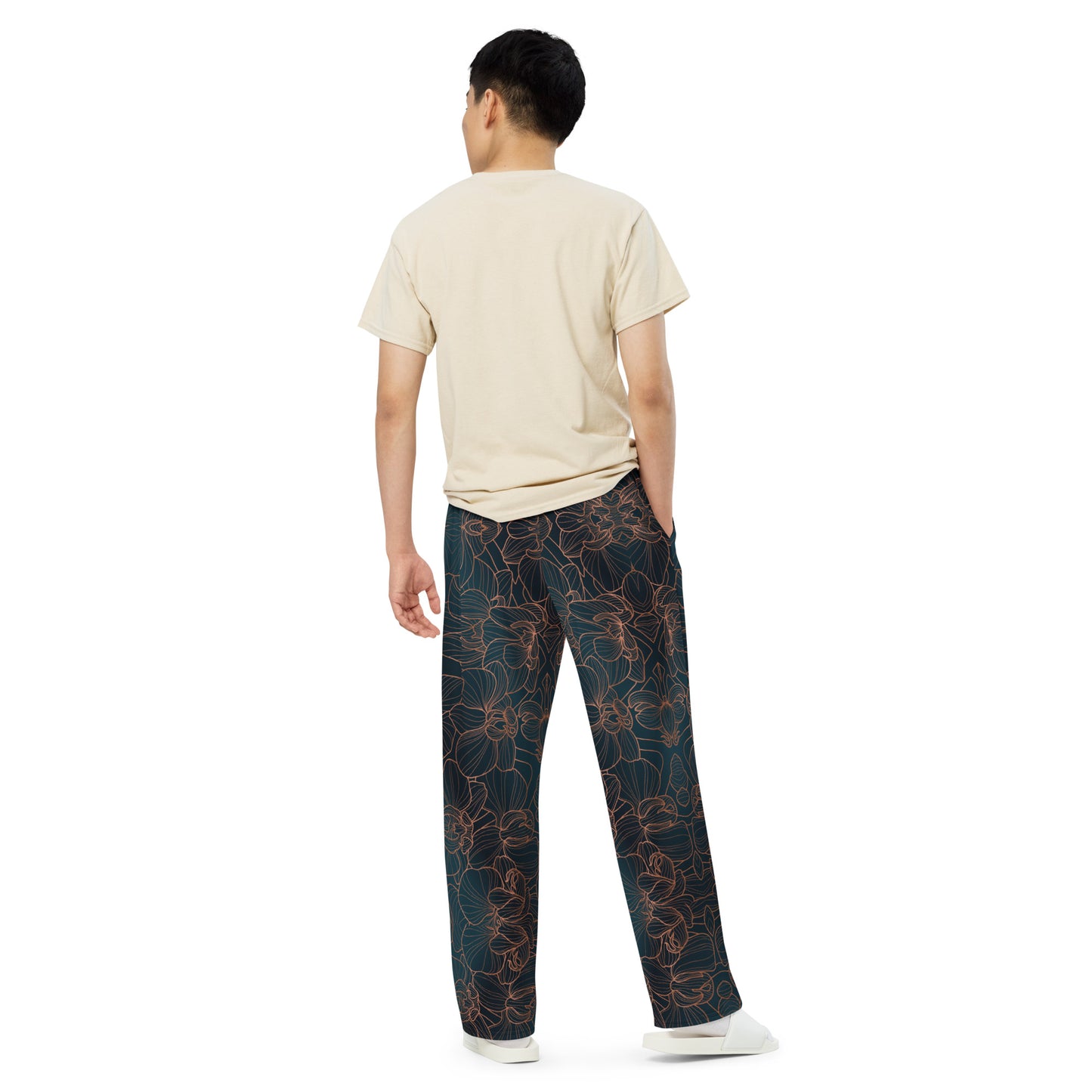 Orchidea - Pantaloni Unisex a Gamba Larga