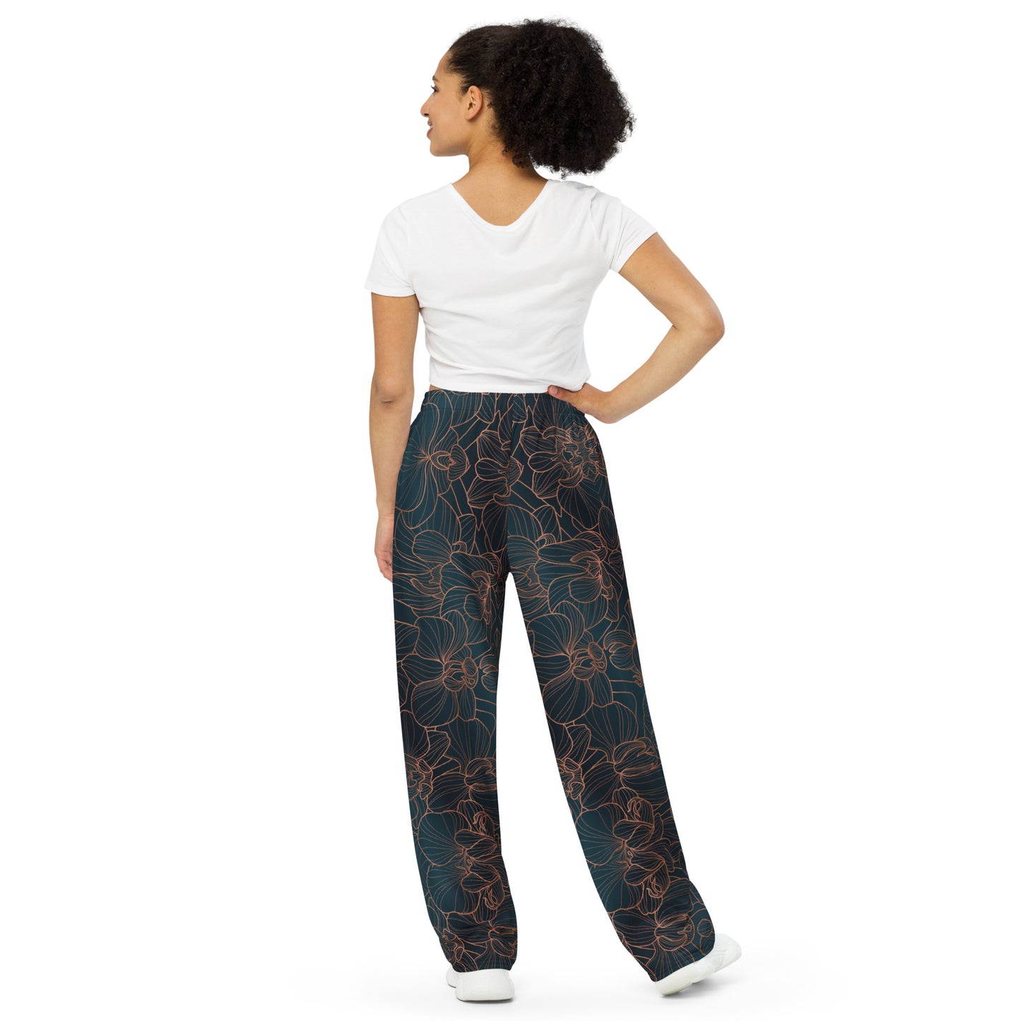 Orchidea - Pantaloni Unisex a Gamba Larga