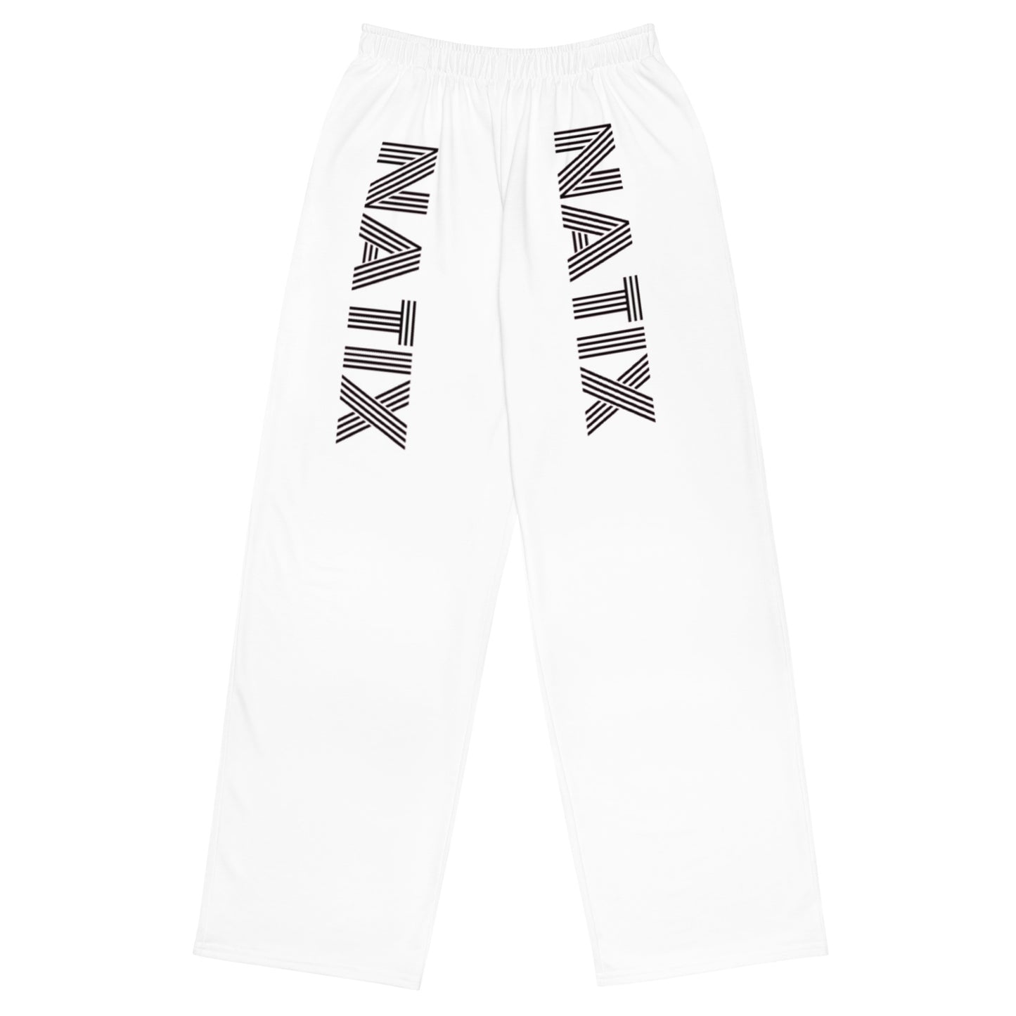 N° 1 ---All-over print unisex wide-leg pants