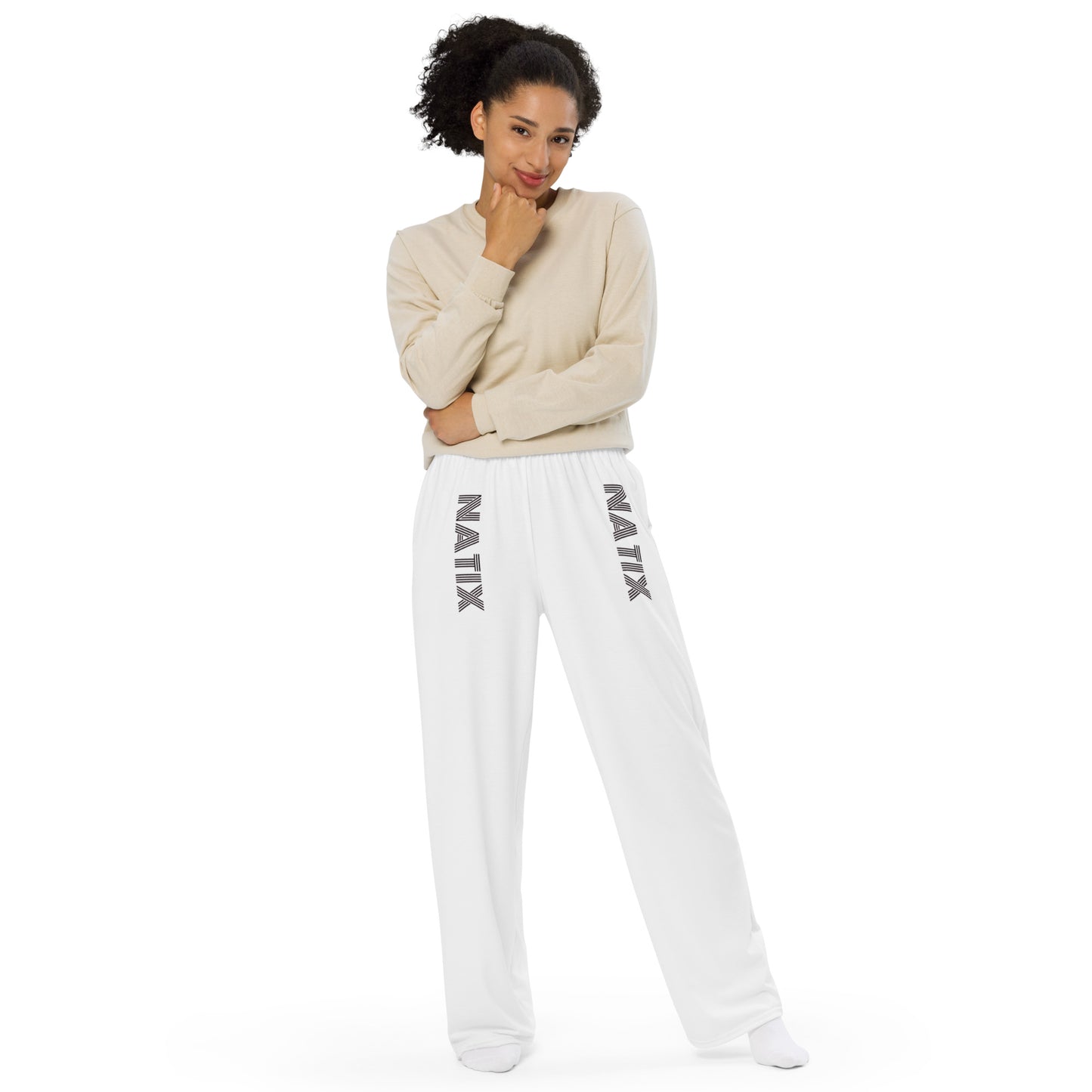 N°--- 3 All-over print unisex wide-leg pants
