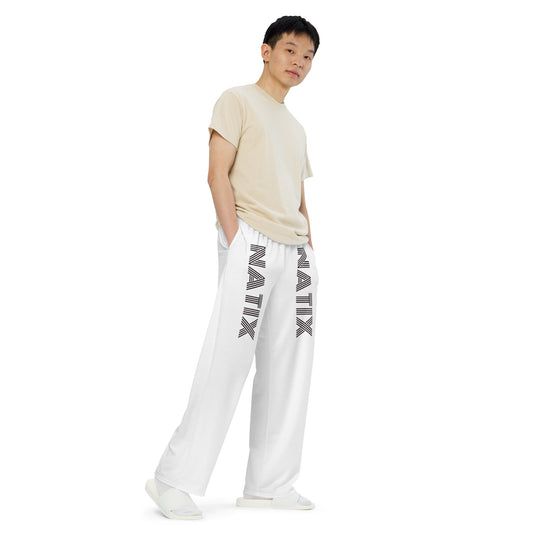 N° 1 ---All-over print unisex wide-leg pants