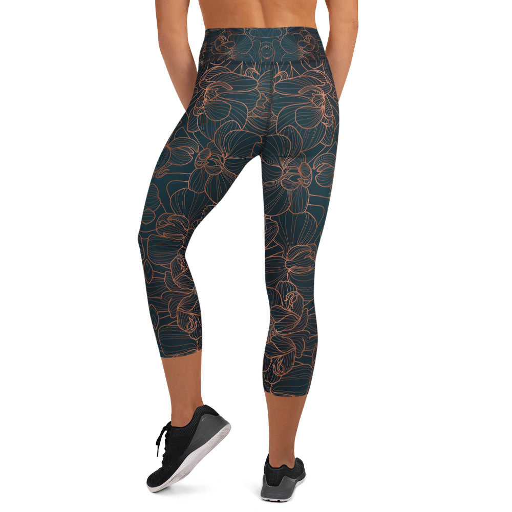 Orchidea - Yoga Capri Leggings