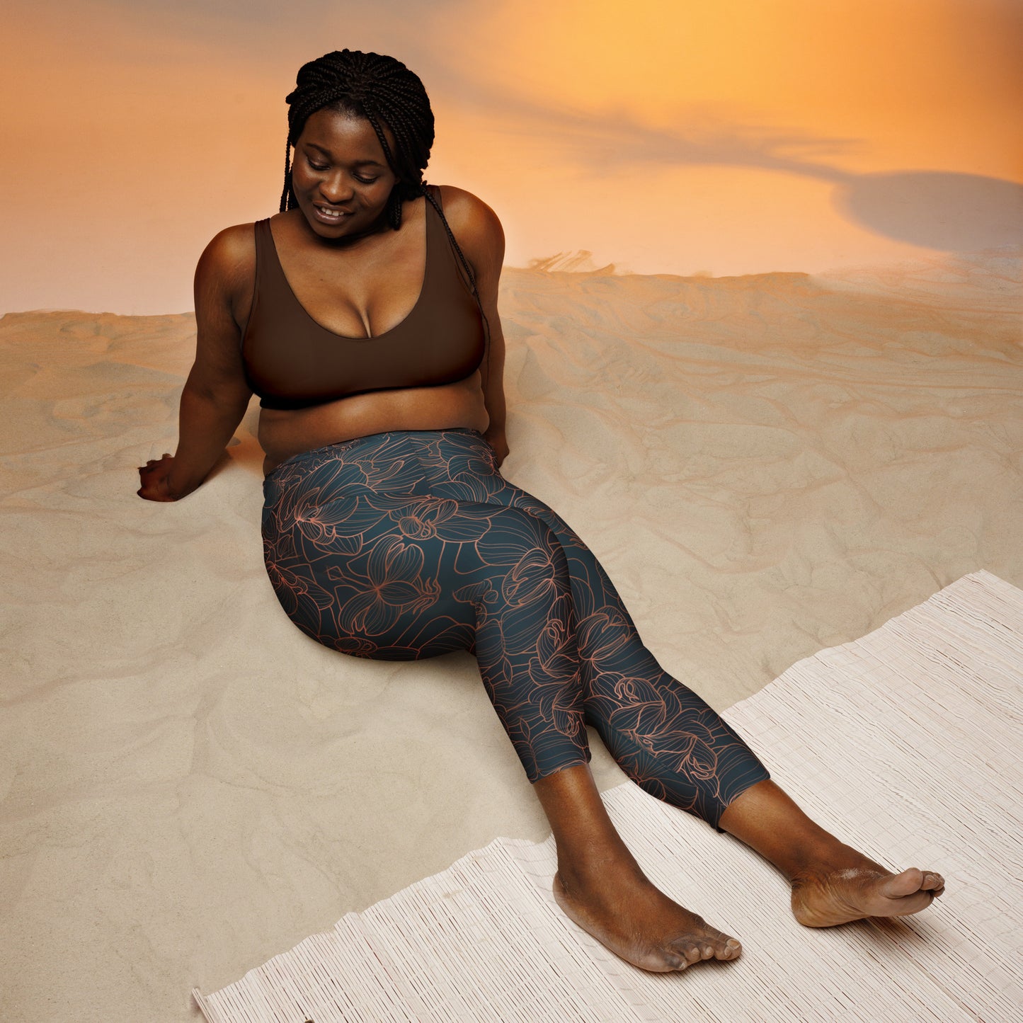 Orchidea - Yoga Capri Leggings