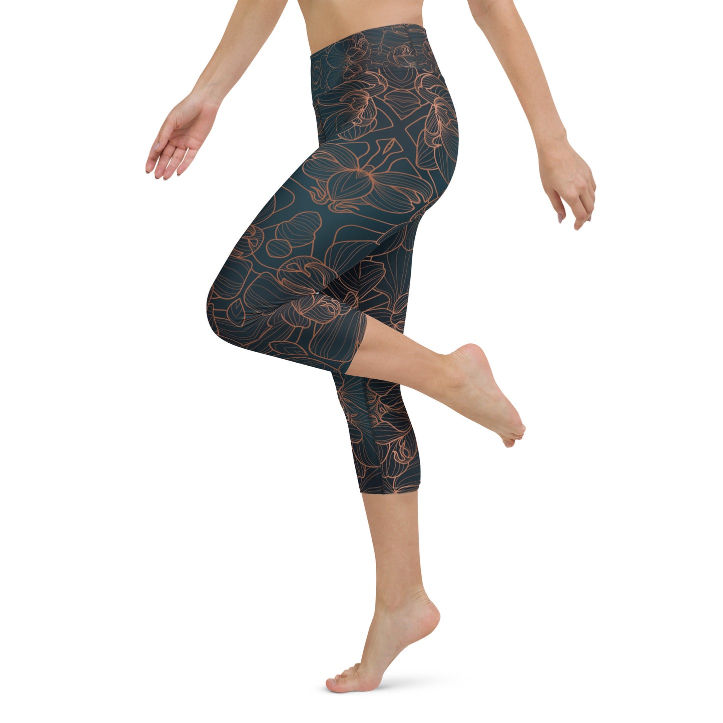 Orchidea - Yoga Capri Leggings