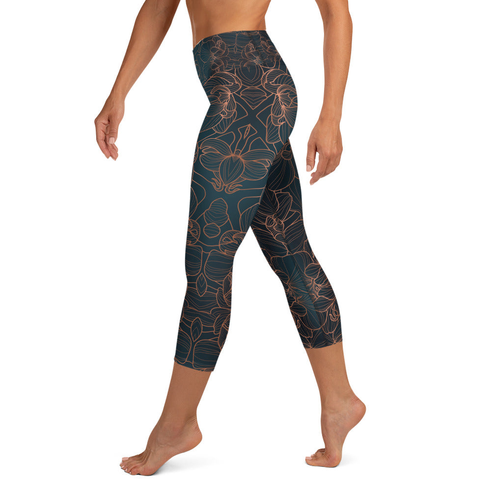 Orchidea - Yoga Capri Leggings