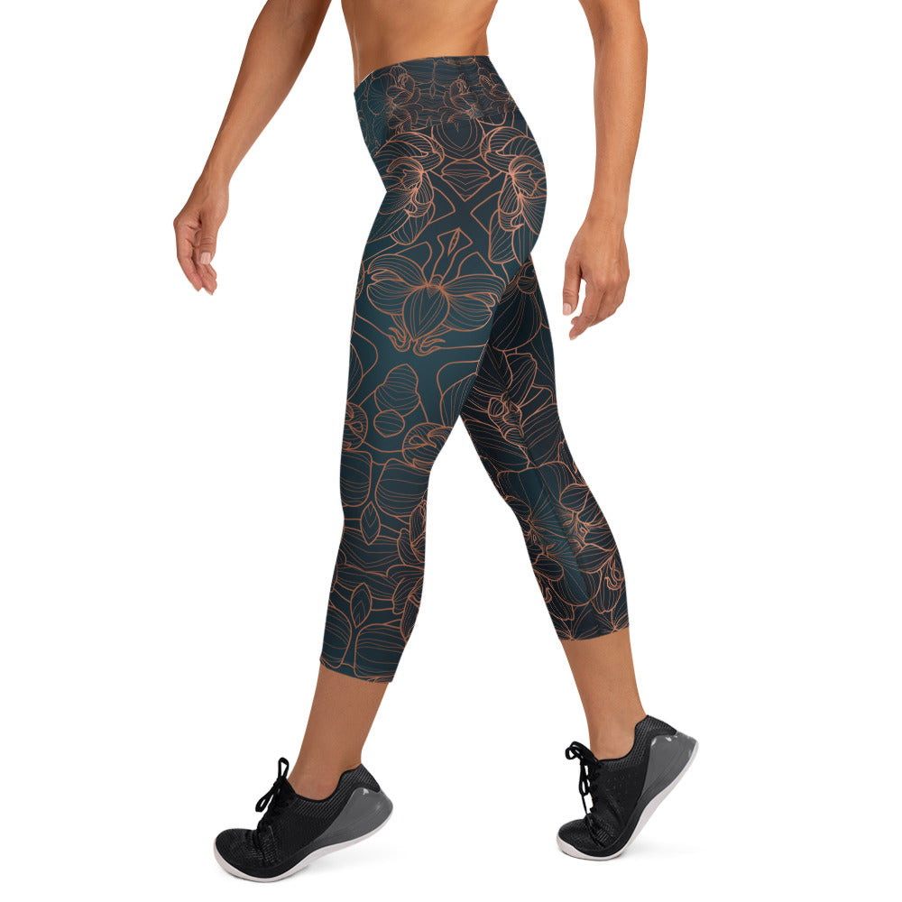 Orchidea - Yoga Capri Leggings