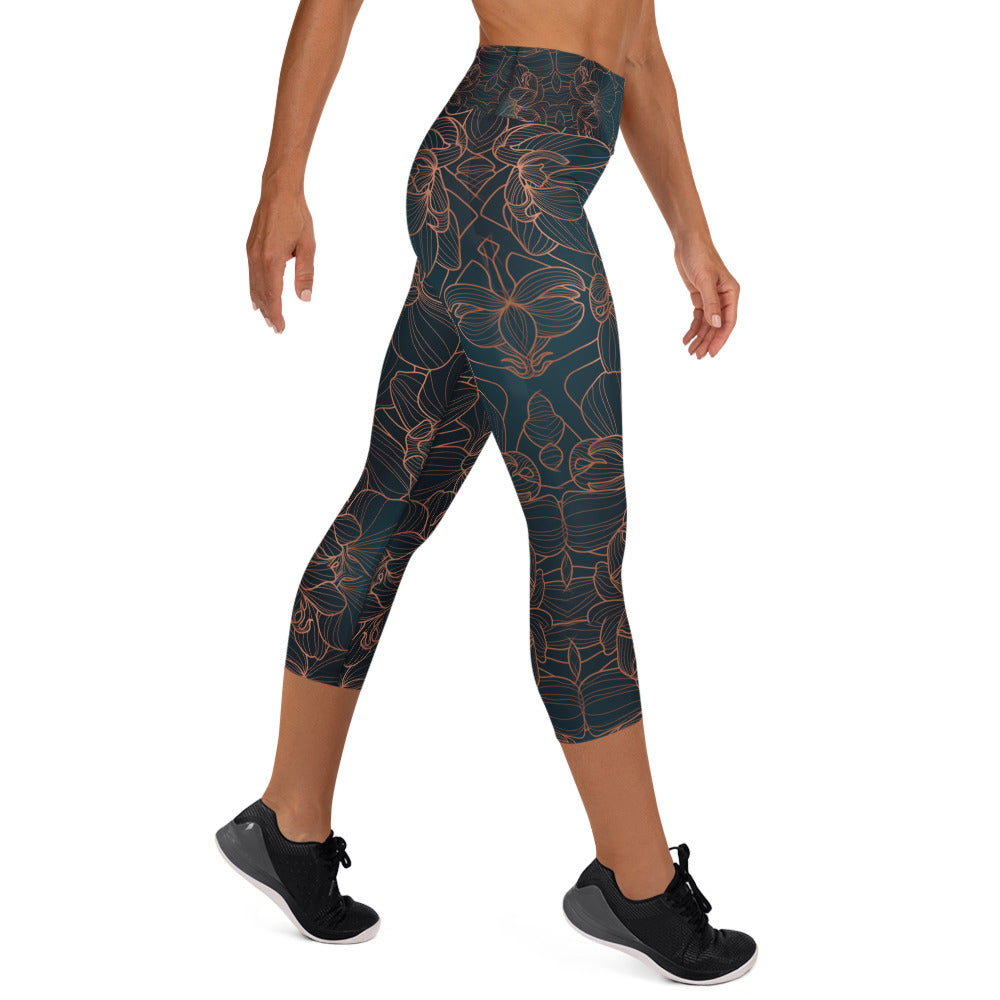 Orchidea - Yoga Capri Leggings