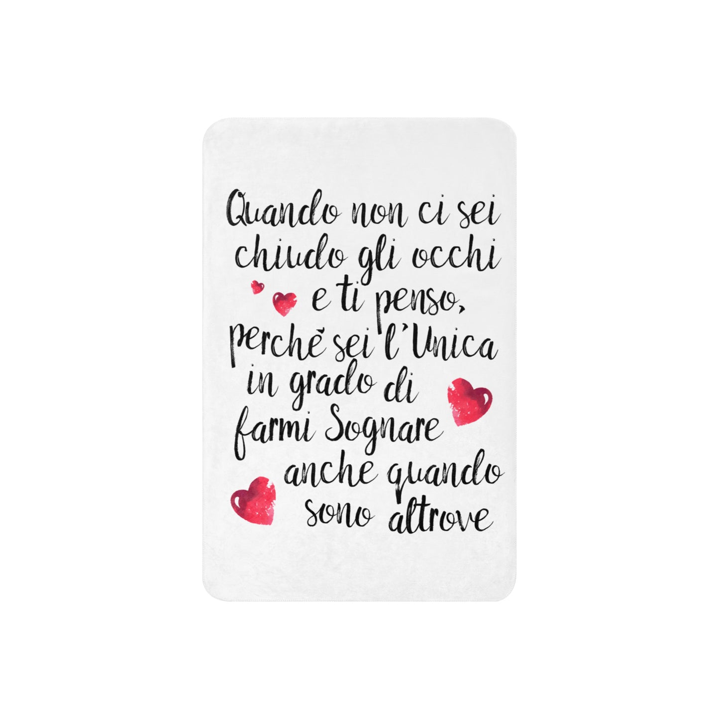Quando non ci sei...per Lei - Coperta in Pile con Tessuto Sherpa