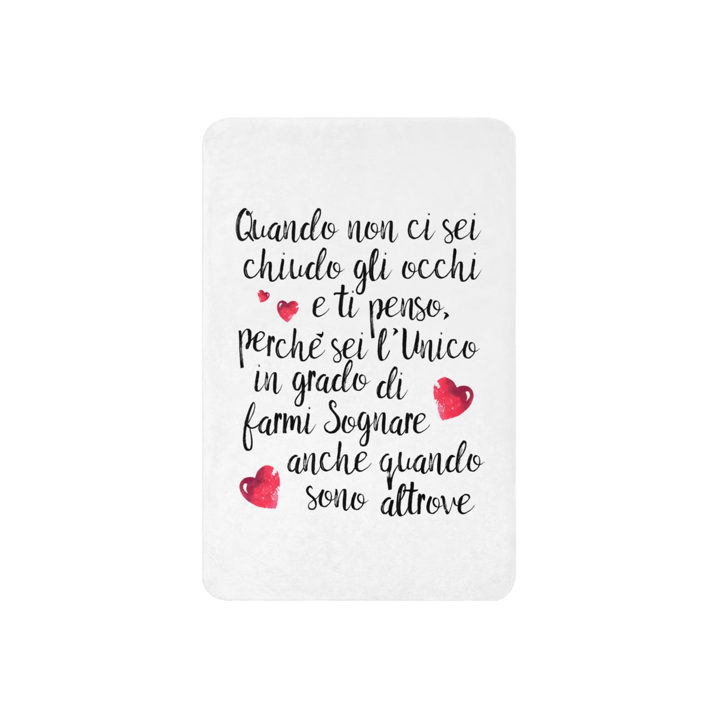 Quando non ci sei ...per Lui -Coperta in Pile con Tessuto Sherpa