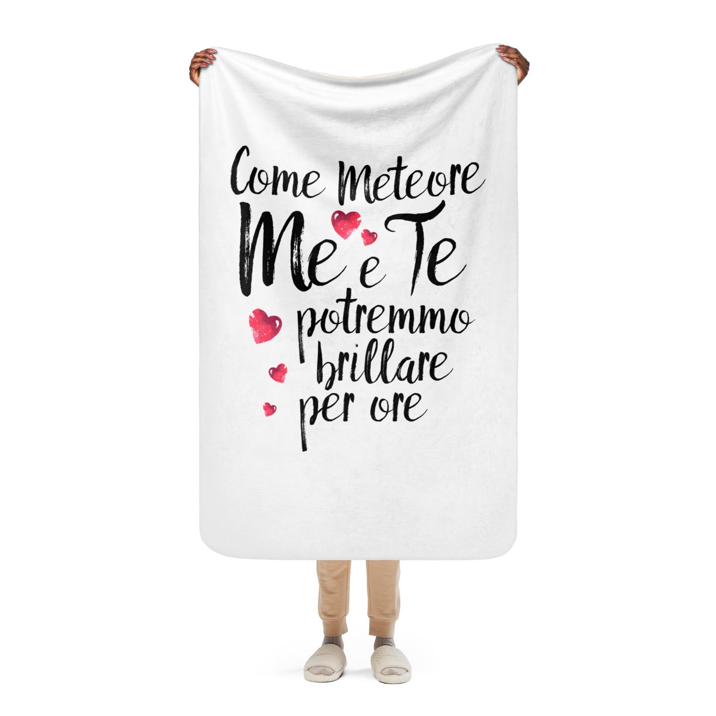 Come Meteore...Coperta in Pile con Tessuto Sherpa