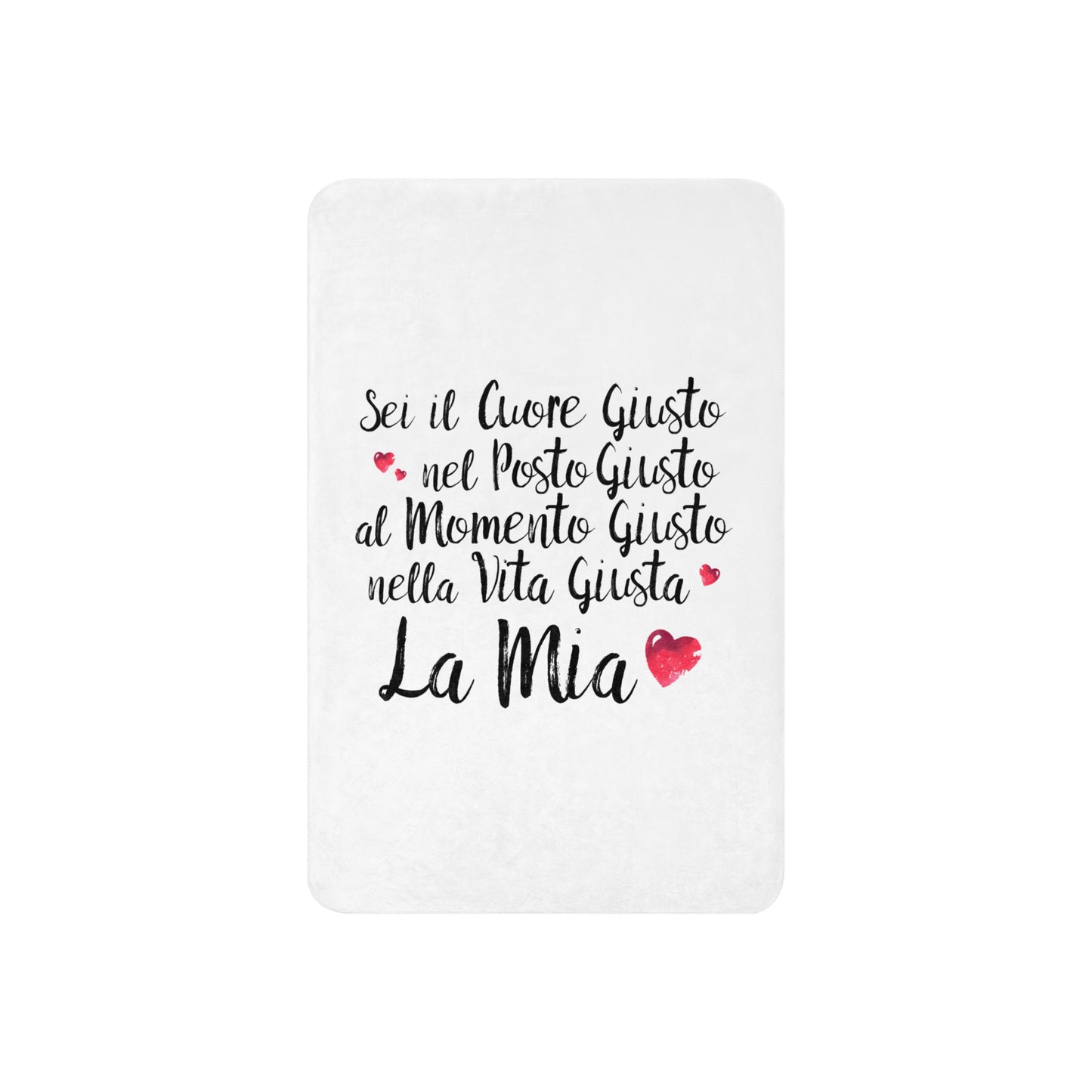 Sei il Cuore...Coperta in Pile con Tessuto Sherpa