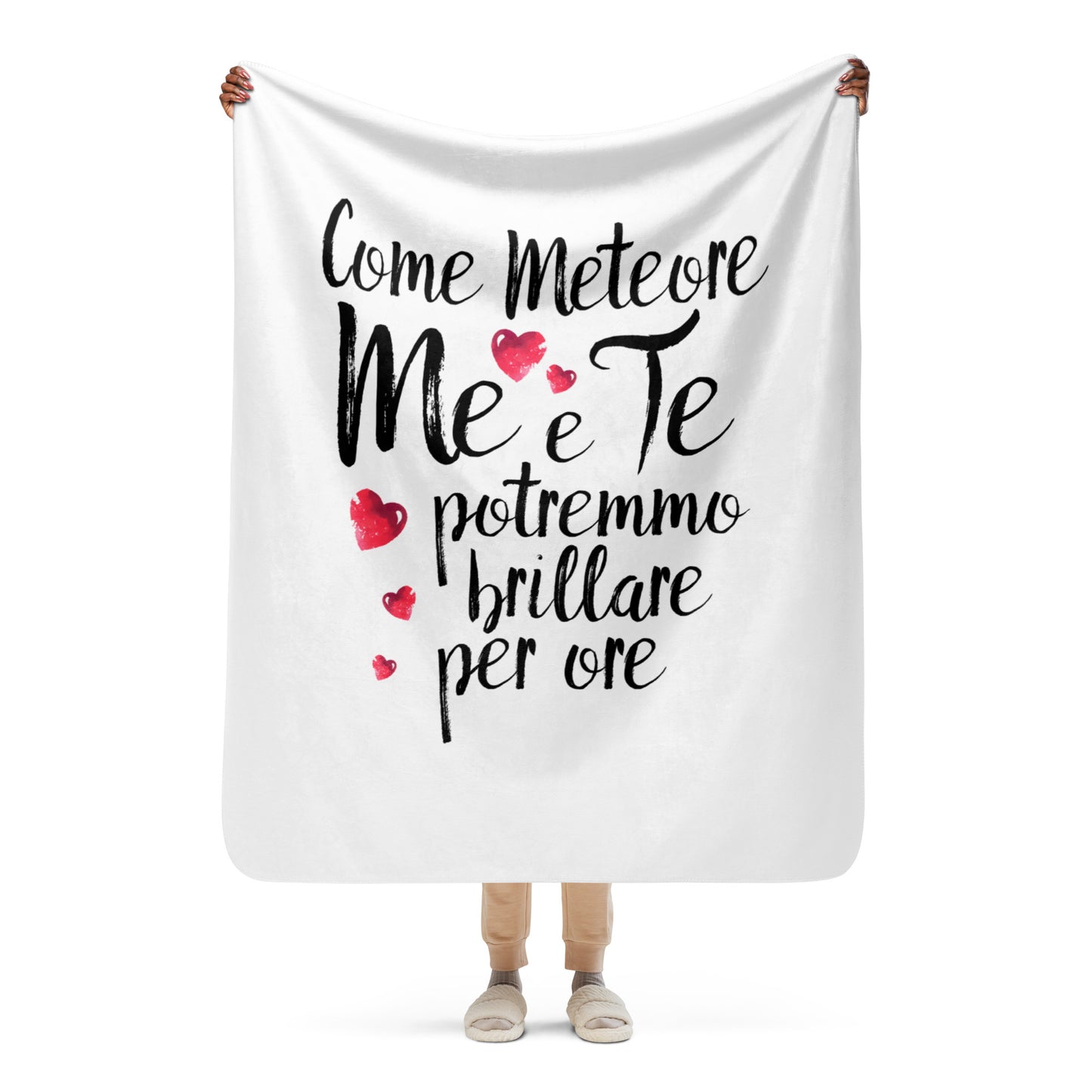 Come Meteore...Coperta in Pile con Tessuto Sherpa