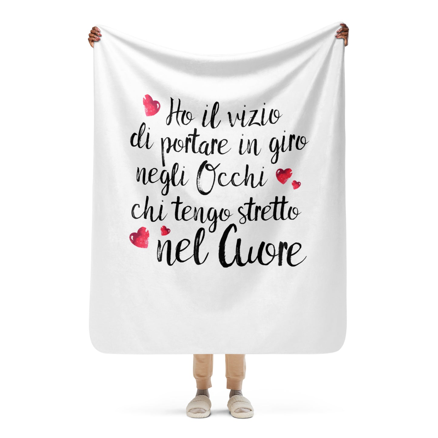 Ho il vizio di...Coperta in Pile con Tessuto Sherpa