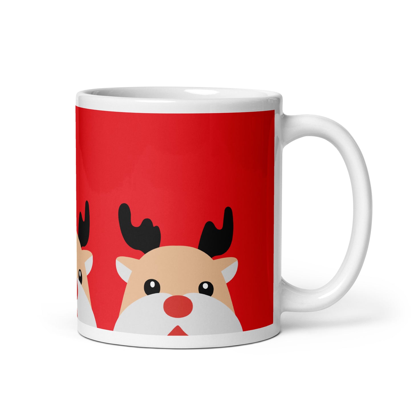 Renna - Tazza in Ceramica Bianca Lucida