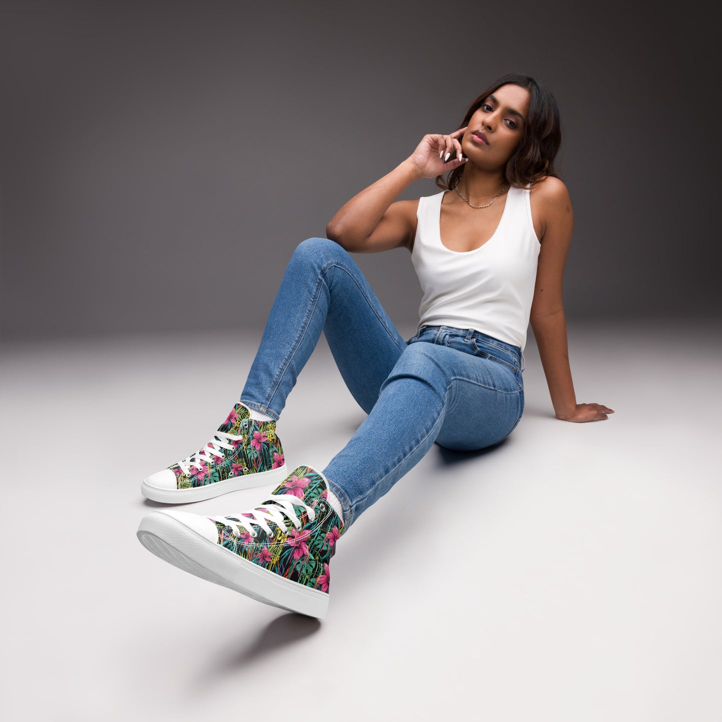 Rose - Sneakers Alte in Tela/Donna