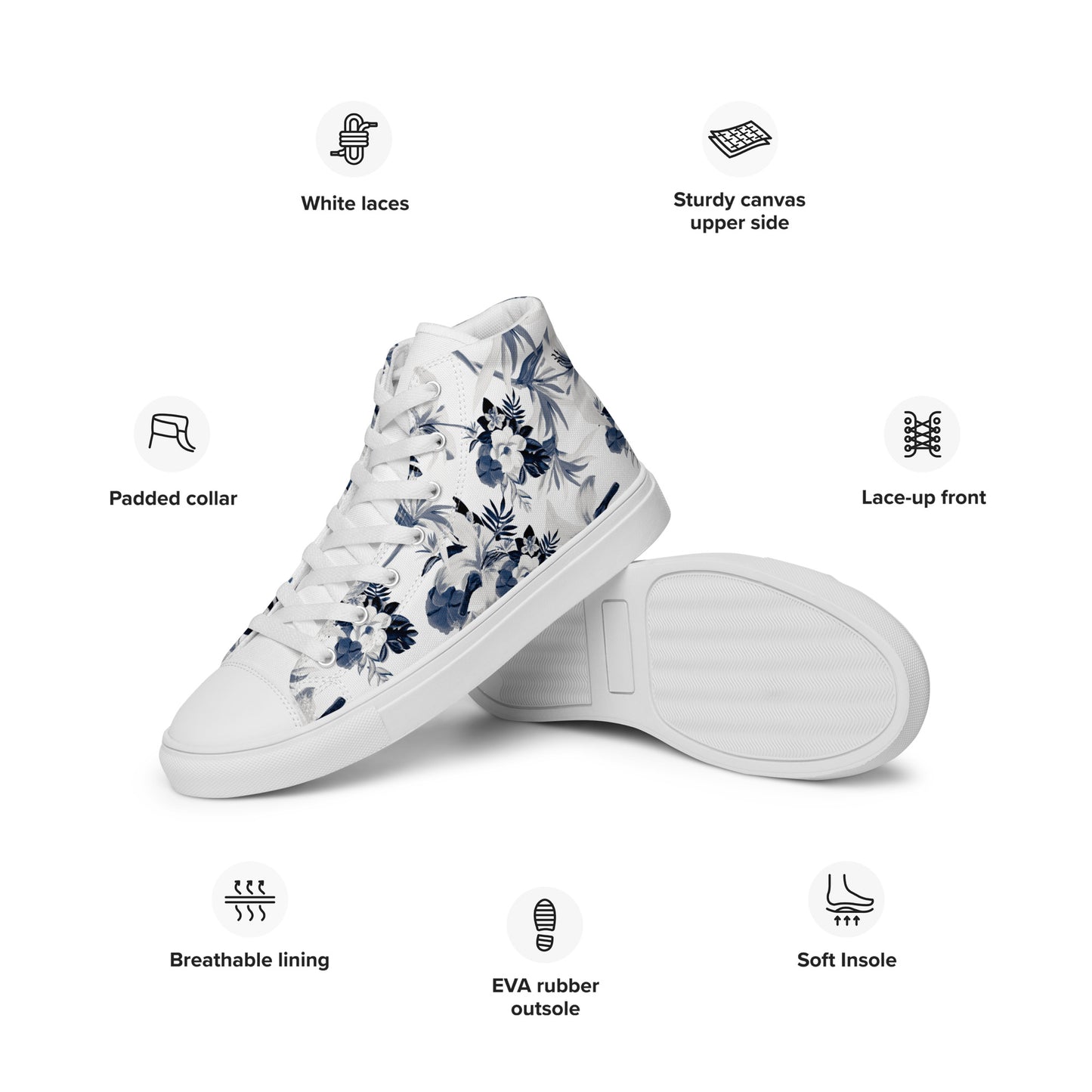 Bianco&Nero - Sneakers Alte in Tela/Donna