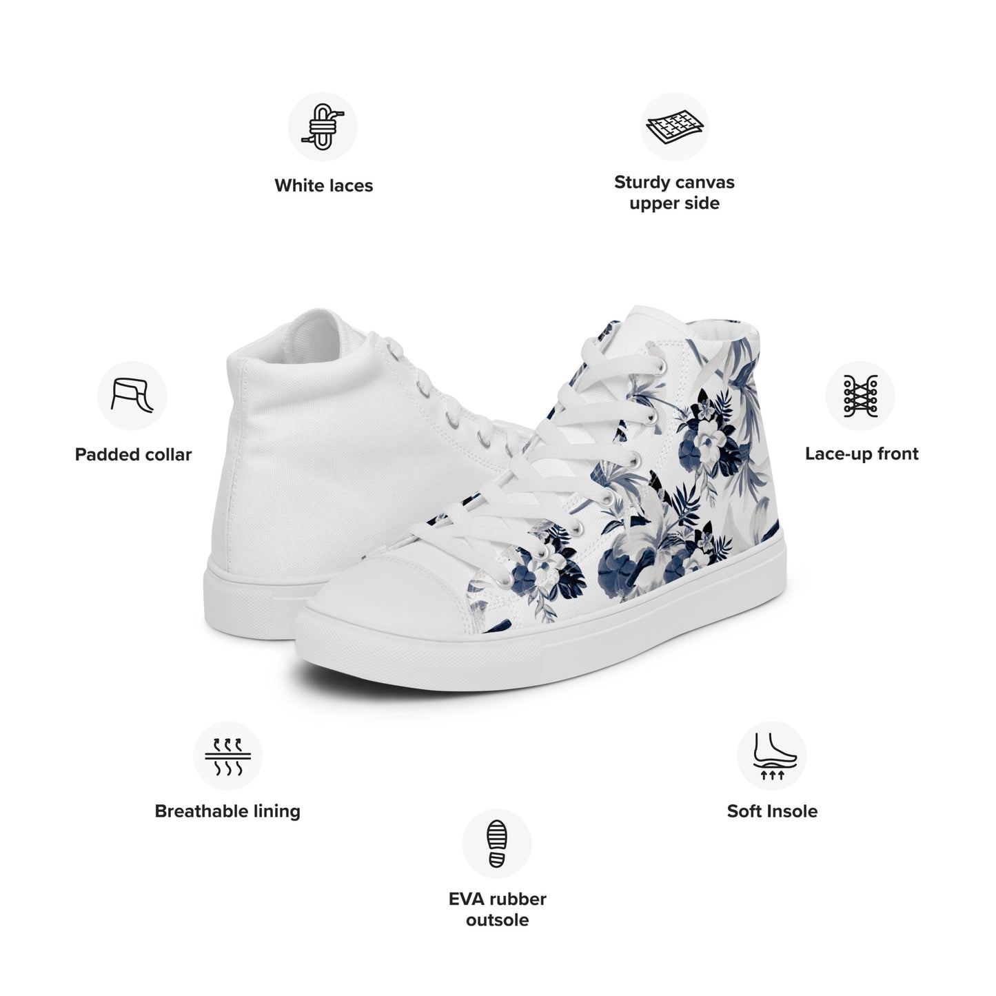 Bianco&Nero - Sneakers Alte in Tela/Donna