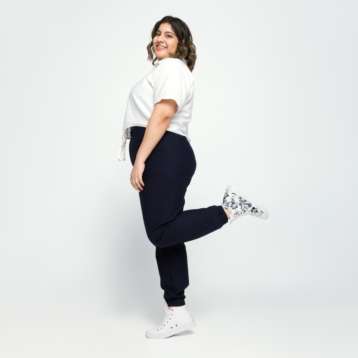 Bianco&Nero - Sneakers Alte in Tela/Donna