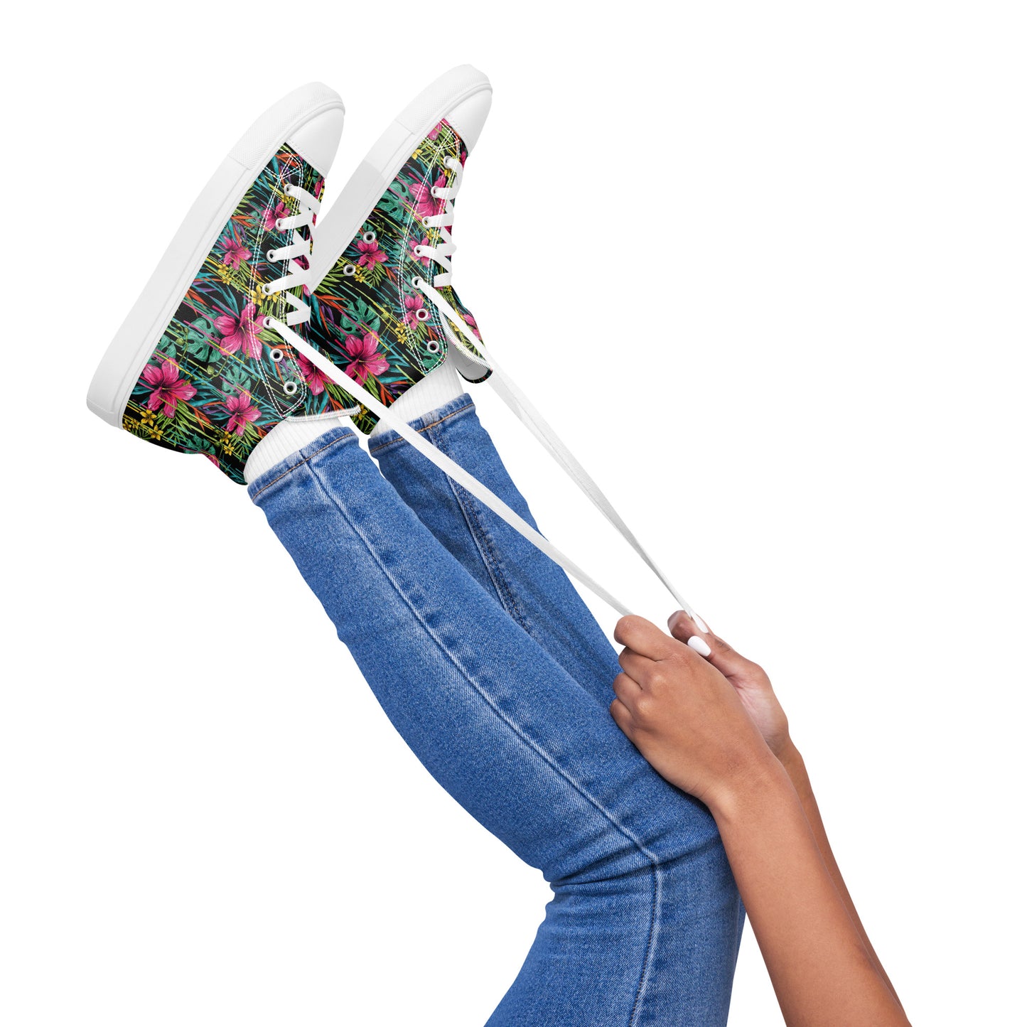 Rose - Sneakers Alte in Tela/Donna
