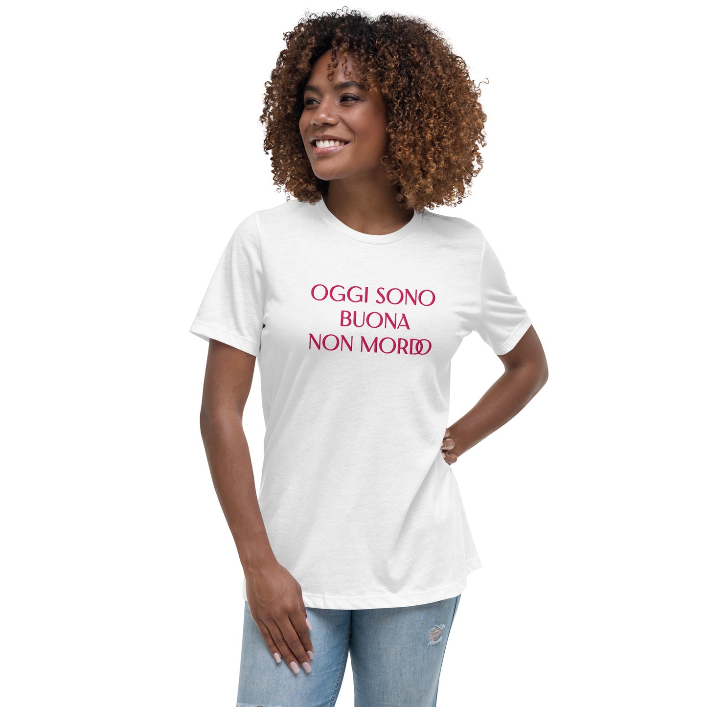 Oggi sono buona....T-Shirt Ricamata
