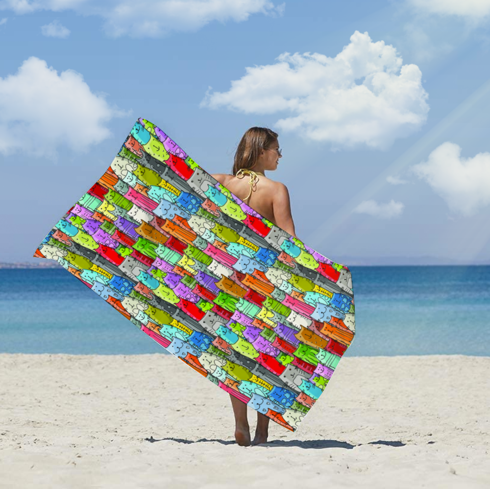 Gatti Colorati - Telo Doccia/Spiaggia -