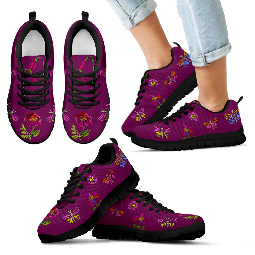 Fiori Esotici Bordeaux - Sneakers Uomo -