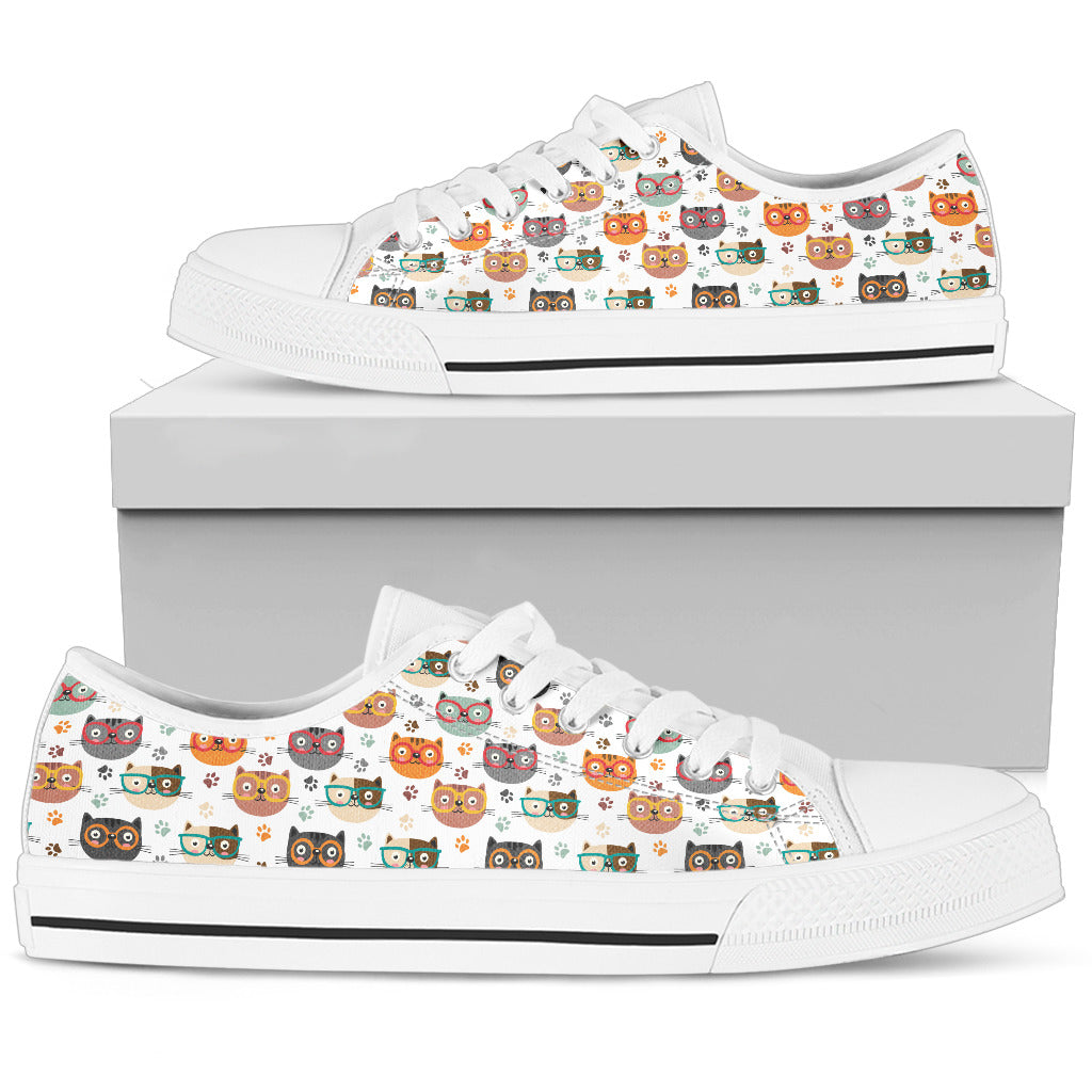 Gatti con Occhiali - Low Top Donna -