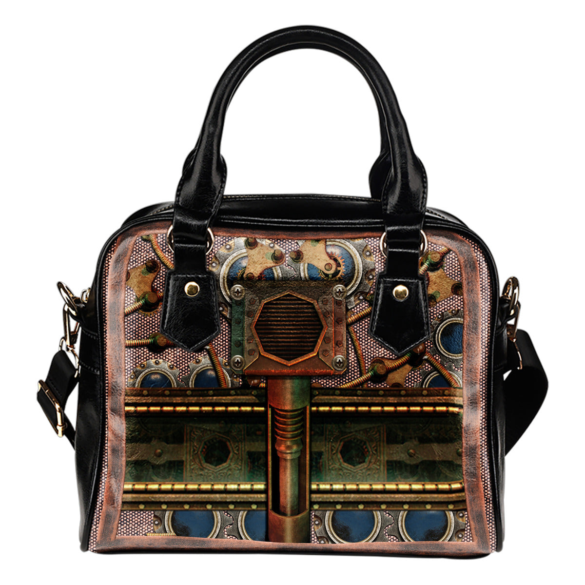 Steampunk /2 - Borsa con manici e tracolla -