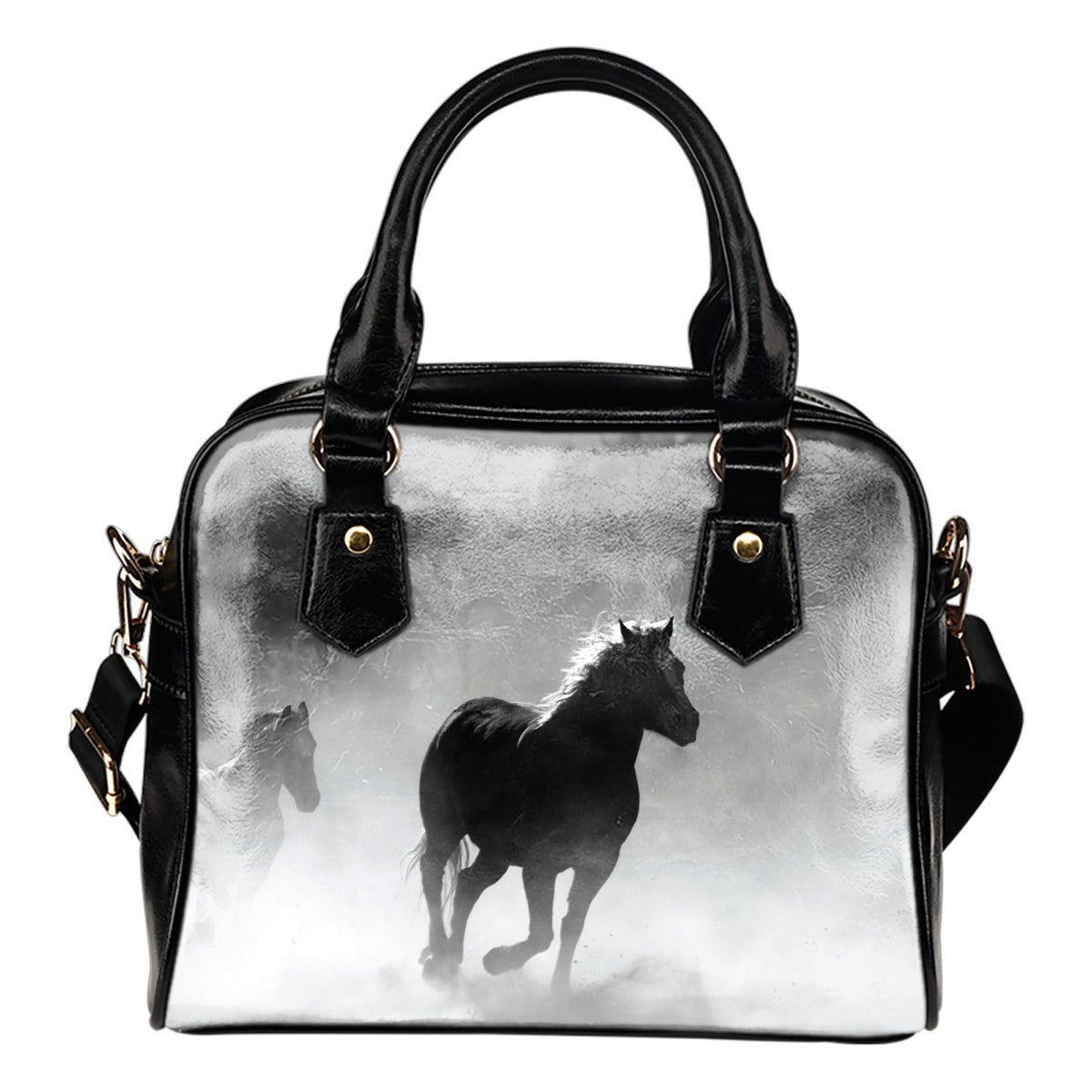 Cavalli sulle nuvole - Borsa con manici e tracolla -