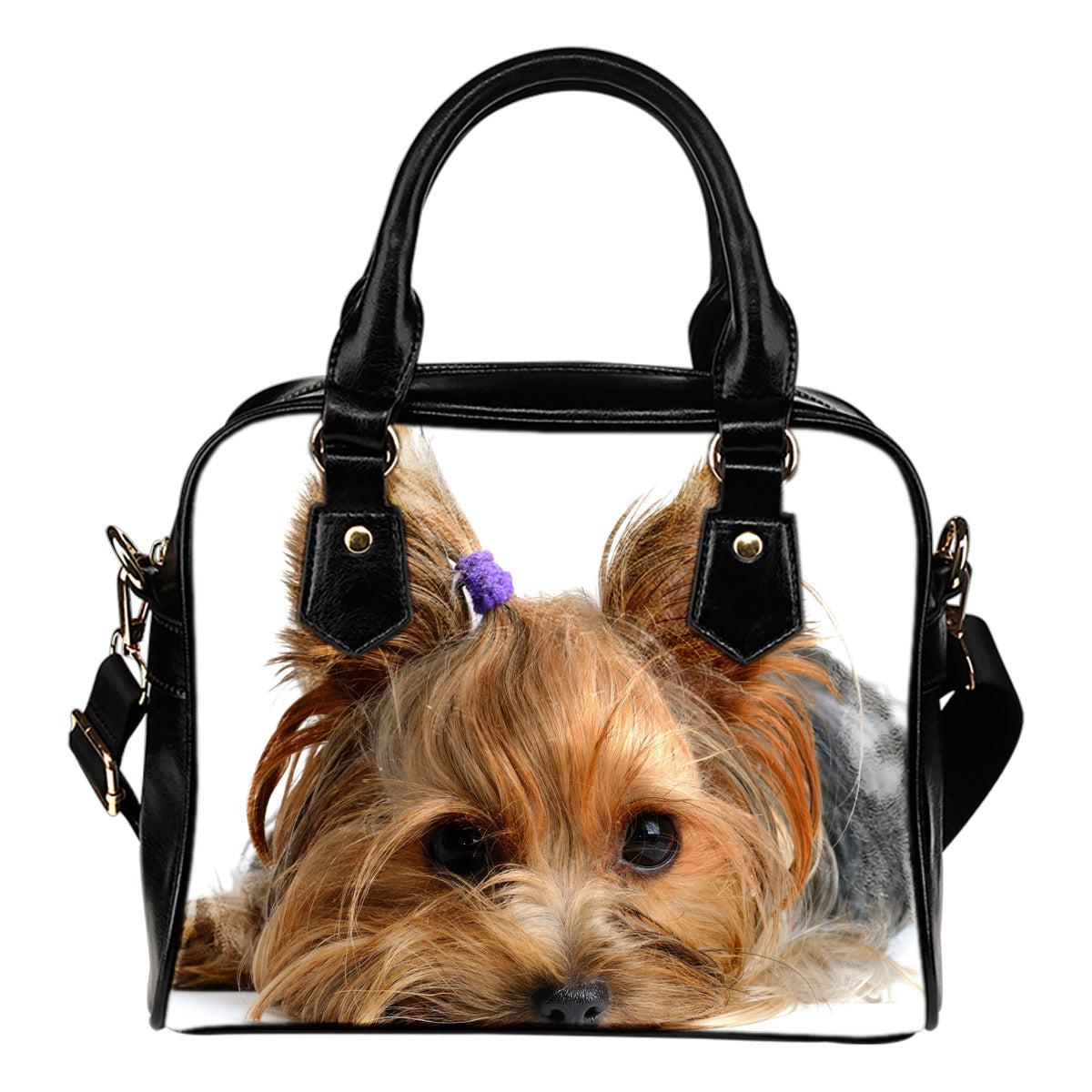 Yorkie - Borsa con manici e tracolla -