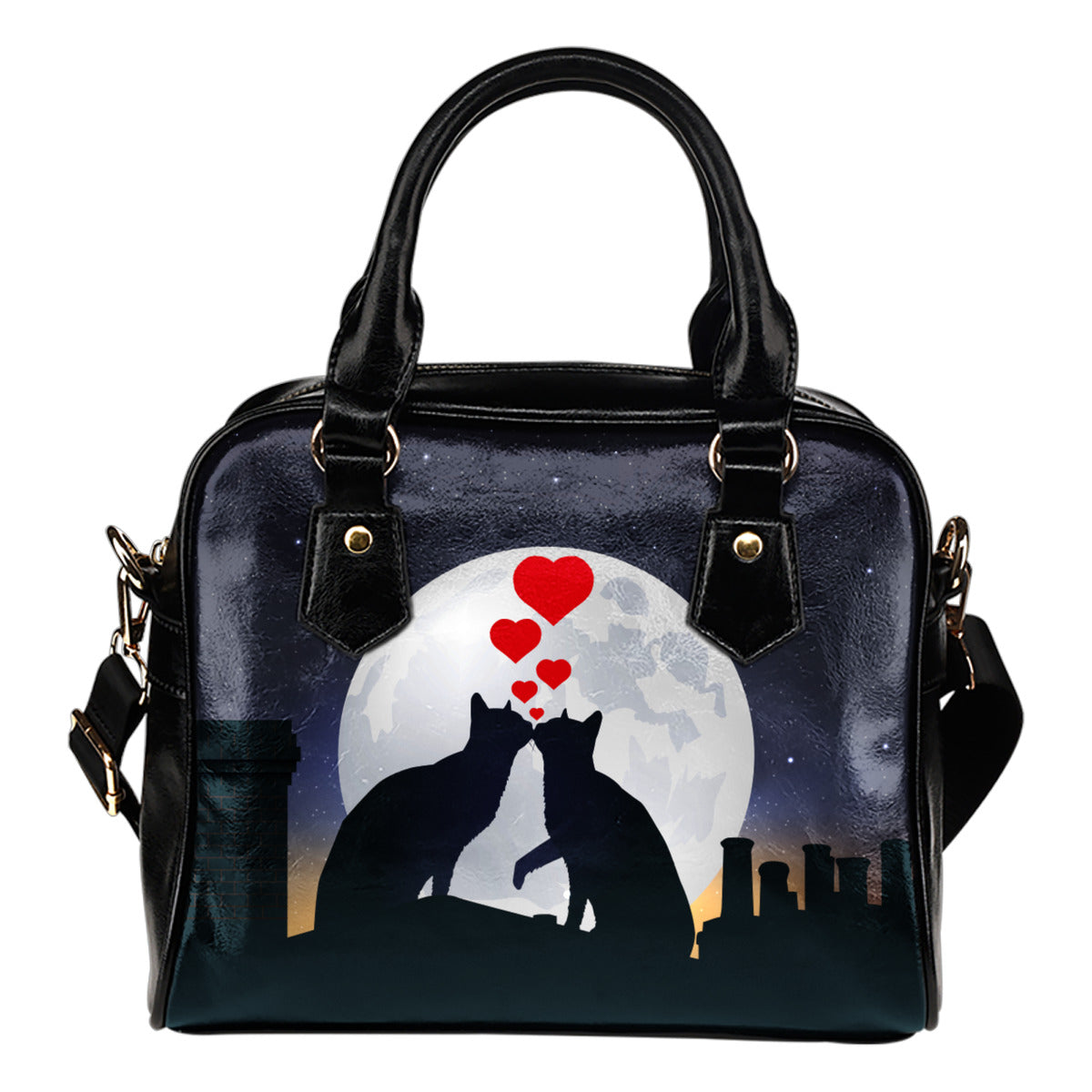 Gatti Romantici - Borsa con manici e tracolla -