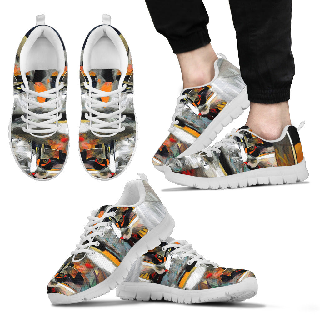 Gatto e Arte - Sneakers Uomo/Suola Nera -
